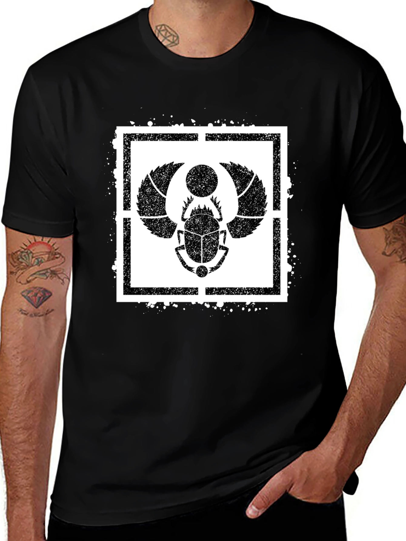 Variant 14 of Egyptian Scarab Beetle Graphic T-Shirt