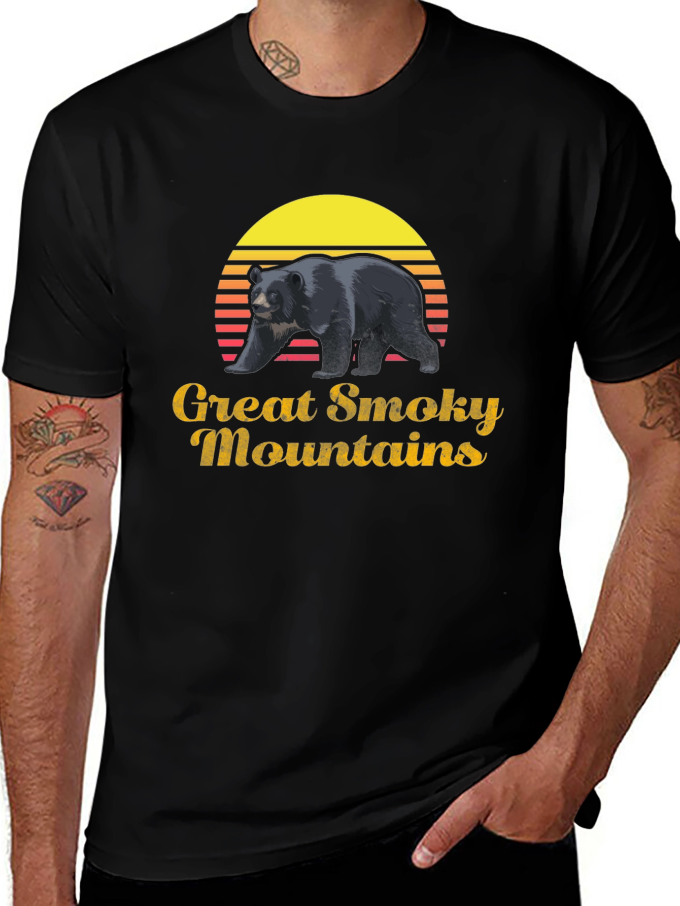 Variant 3 of Great Smoky Mountains Bear Graphic Tee