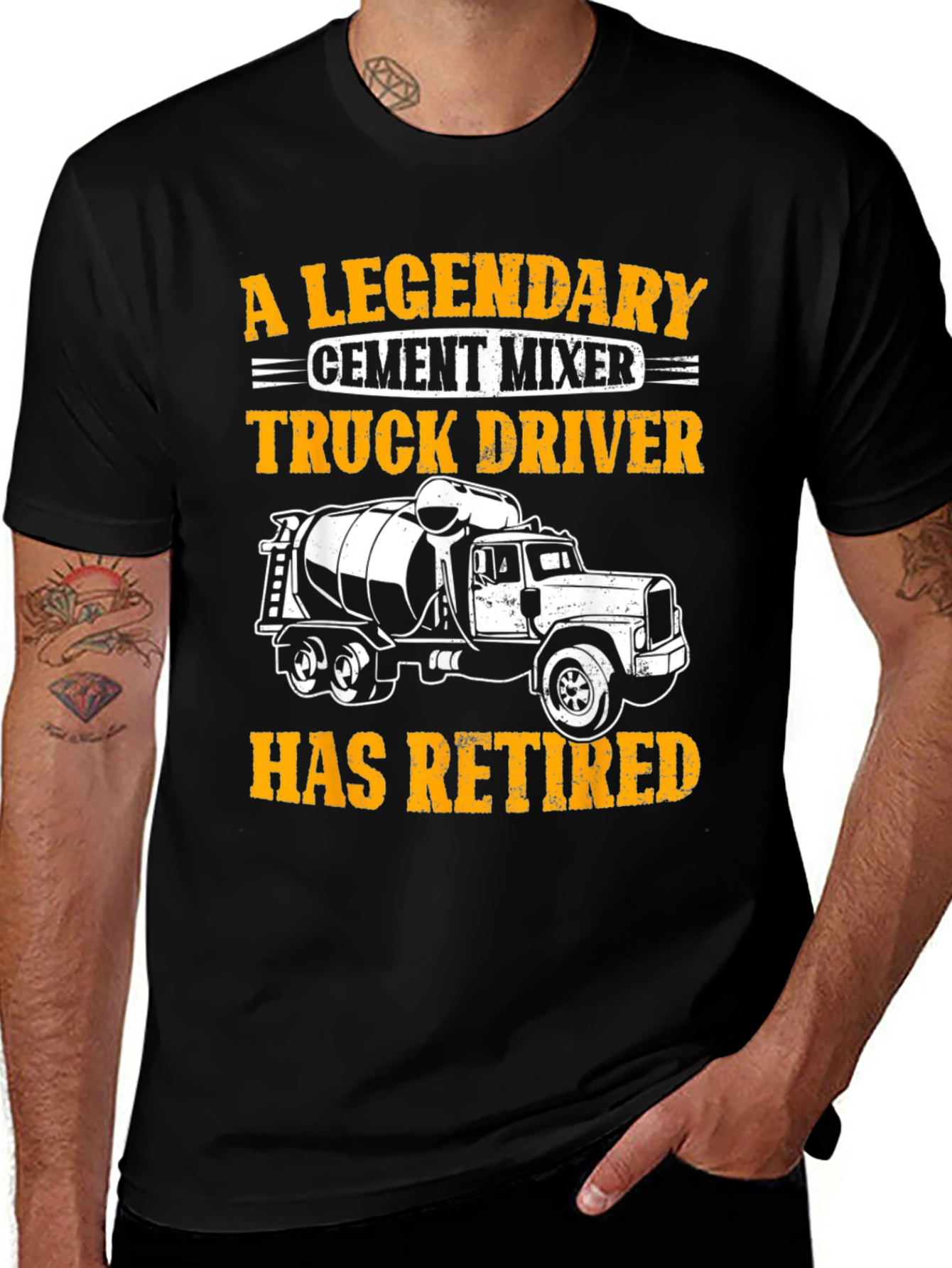 Variant 28 of Cement Mixer Truck Driver Retirement T-Shirt