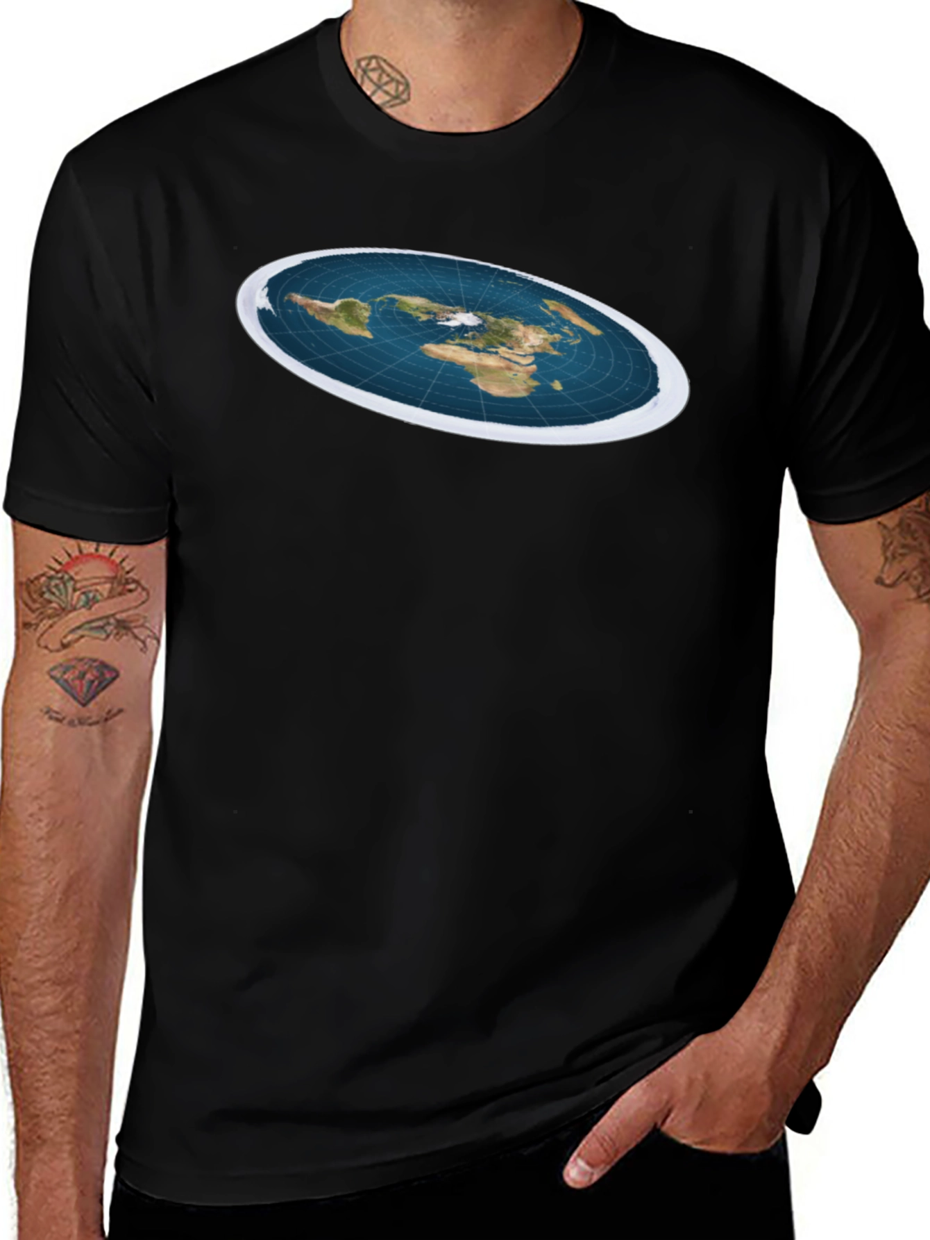 Variant 10 of Flat Earth T-Shirt - Conspiracy Theory Tee