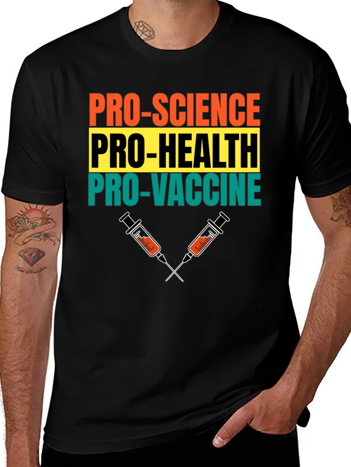 Variant 19 of Pro-Science, Health, Vaccine T-Shirt