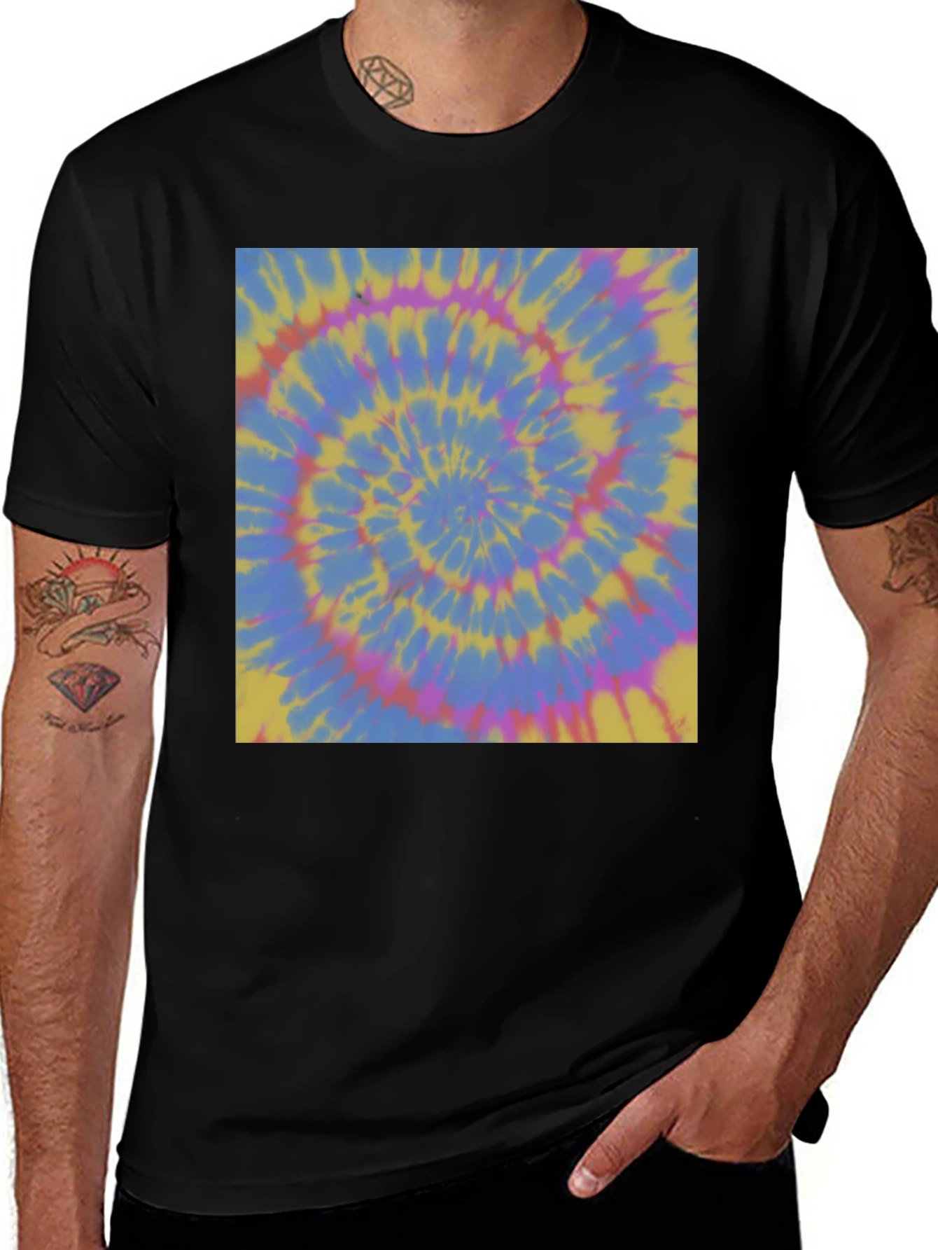 Variant 21 of Retro Tie-Dye Spiral Graphic Tee - Unisex