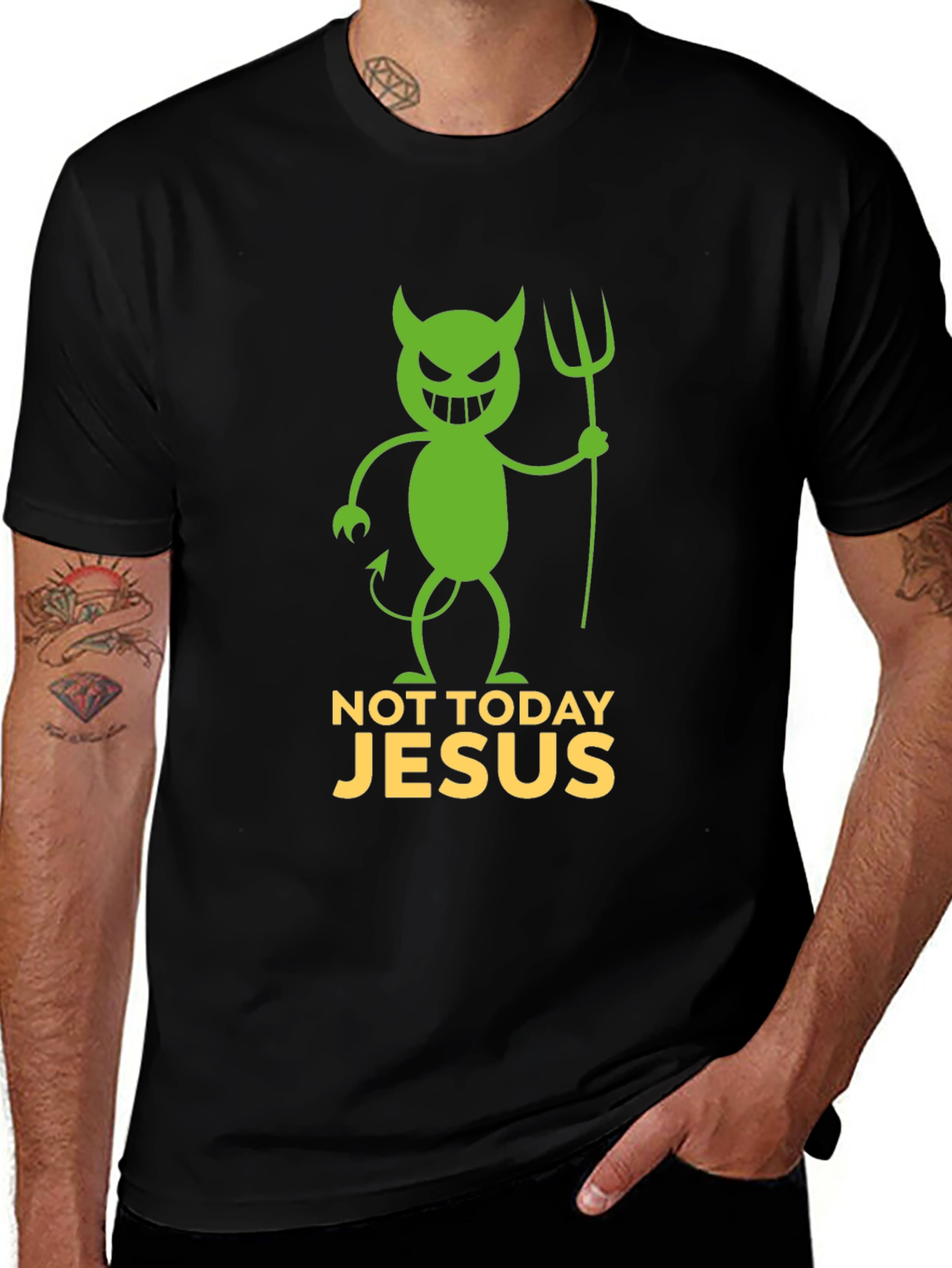 Variant 20 of Not Today Jesus Funny Graphic T-Shirt