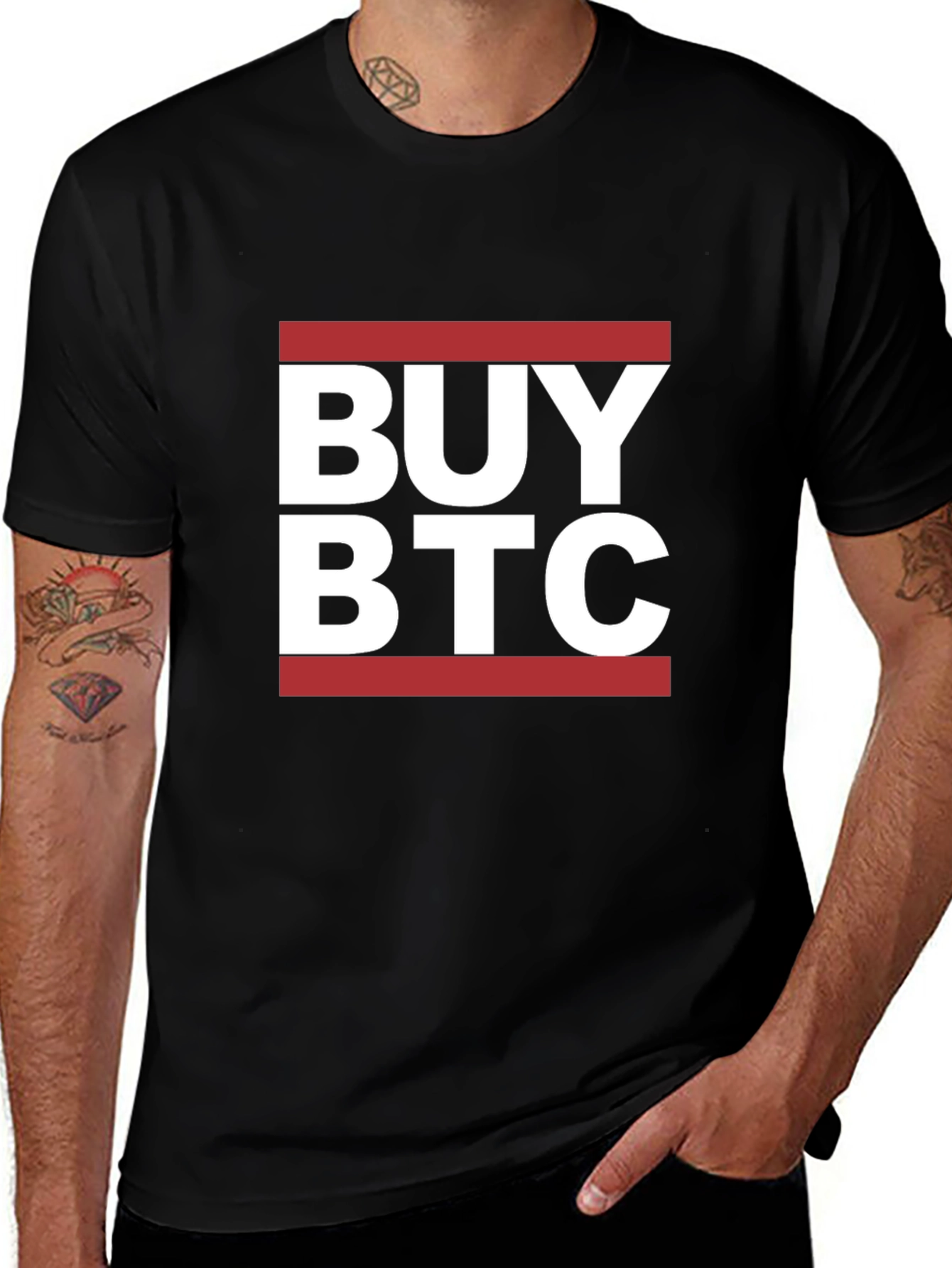 Buy BTC Black T-Shirt - Cryptocurrency HODL Tee