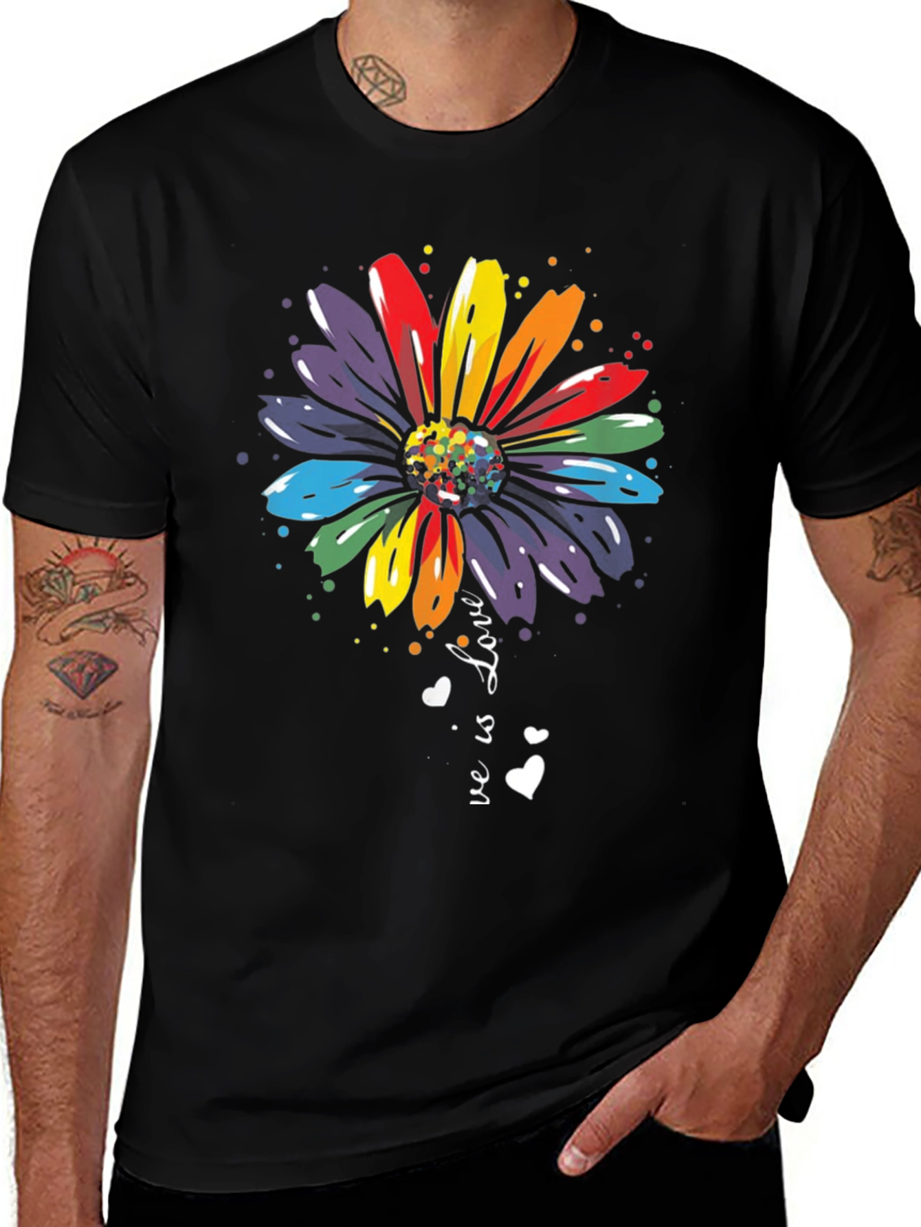 Variant 11 of Rainbow Flower Love T-Shirt