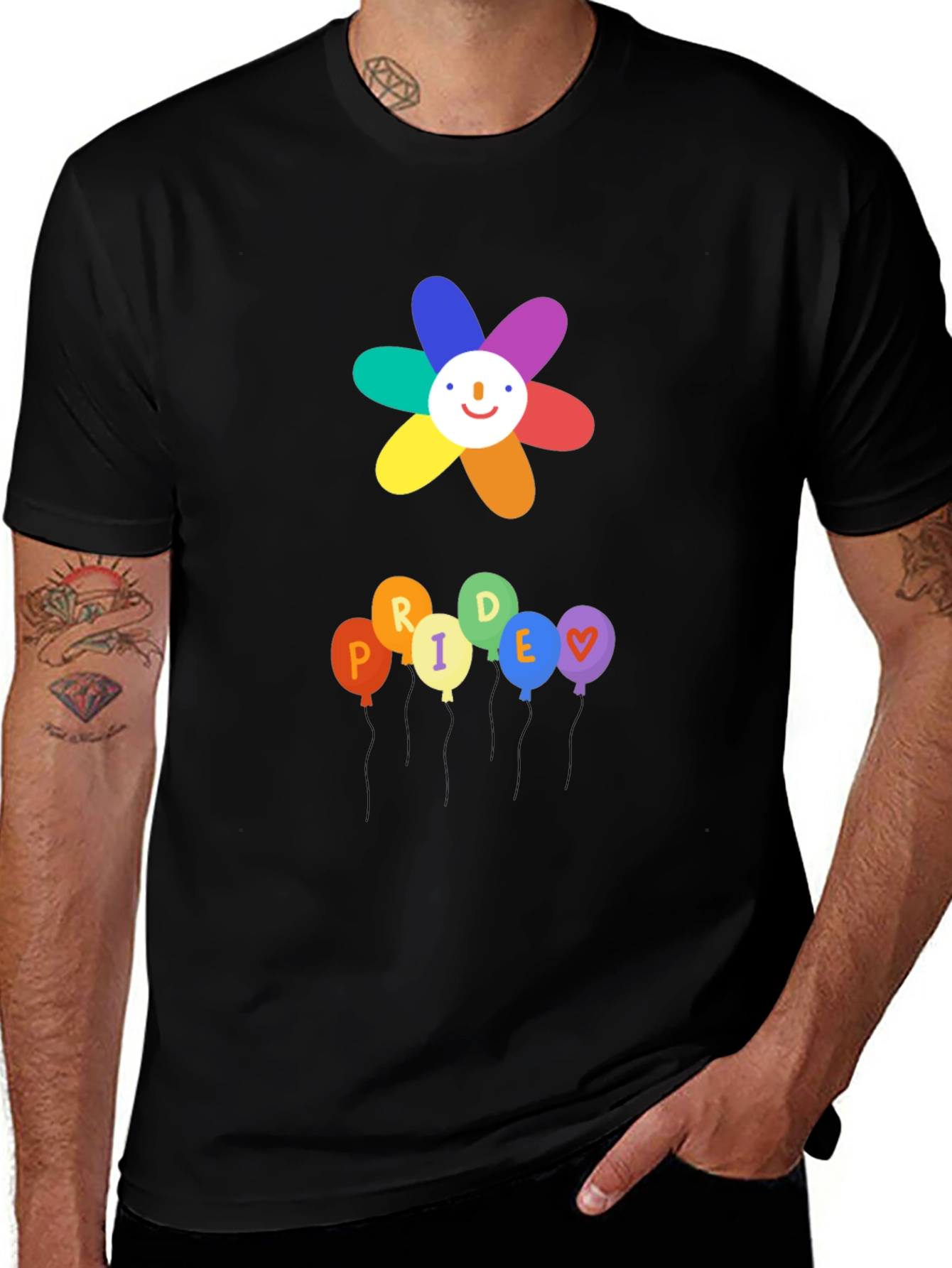 Variant 21 of Pride Flower & Balloons Graphic Tee
