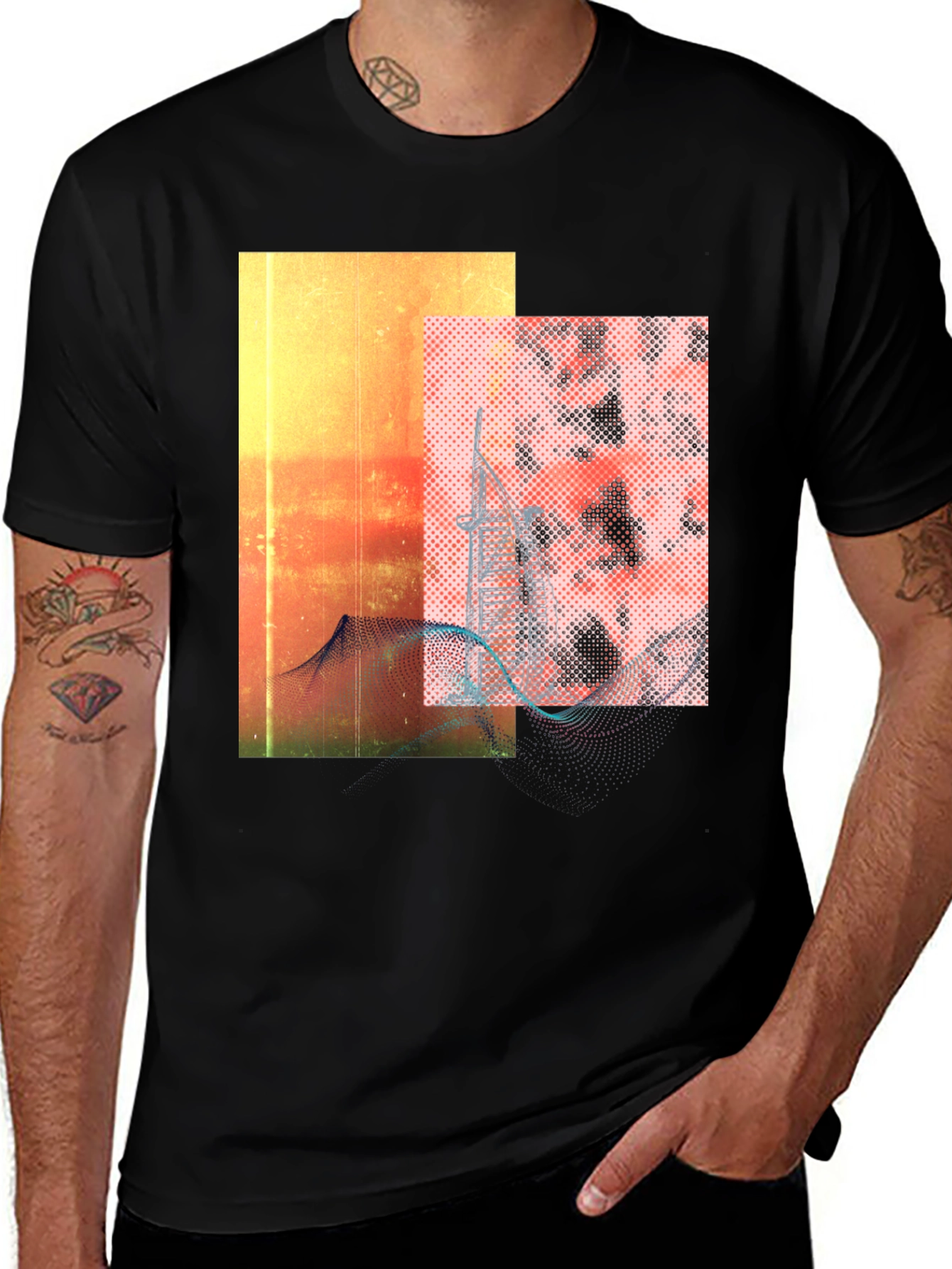 Variant 22 of Abstract Graphic Black Tee
