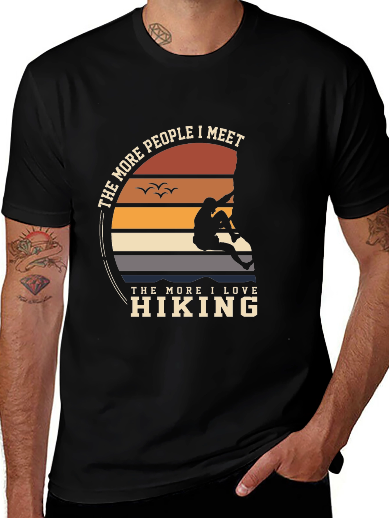 Variant 30 of Hiking Lover Graphic Tee: The More People I Meet T-Shirt