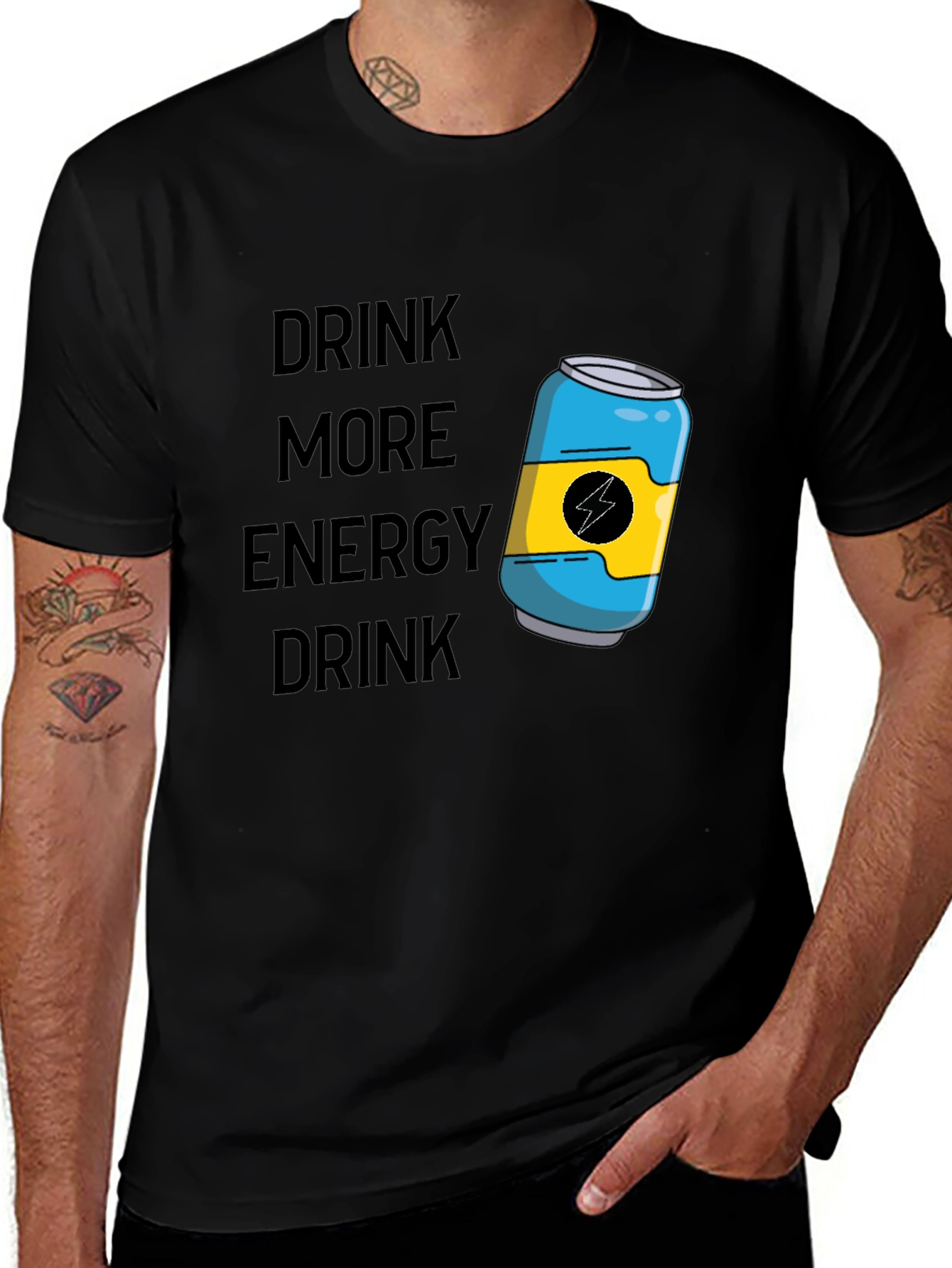 Variant 10 of Drink More Energy Drink Graphic T-Shirt