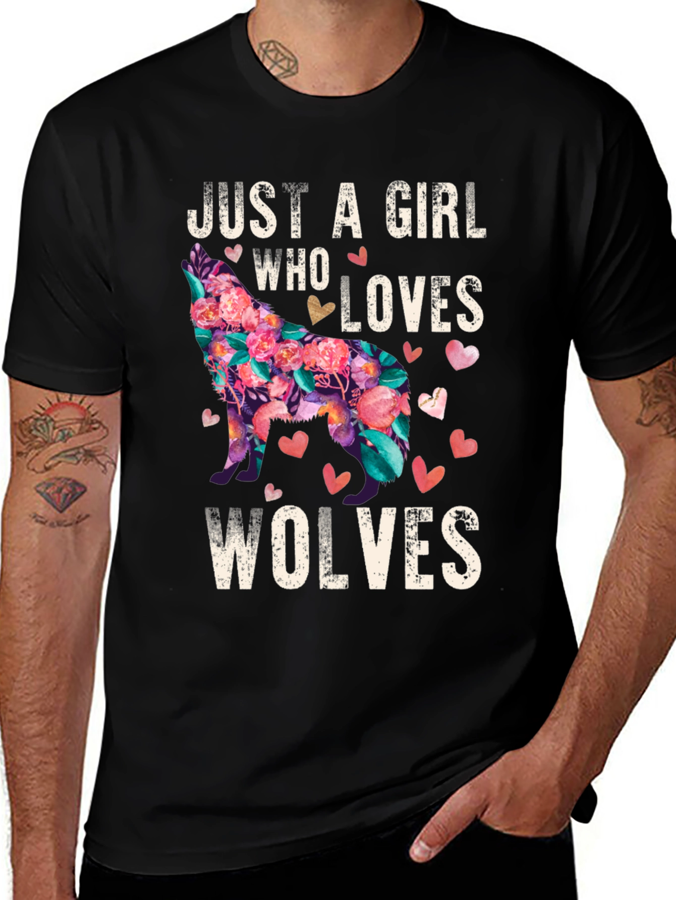 Variant 20 of Just a Girl Who Loves Wolves T-Shirt