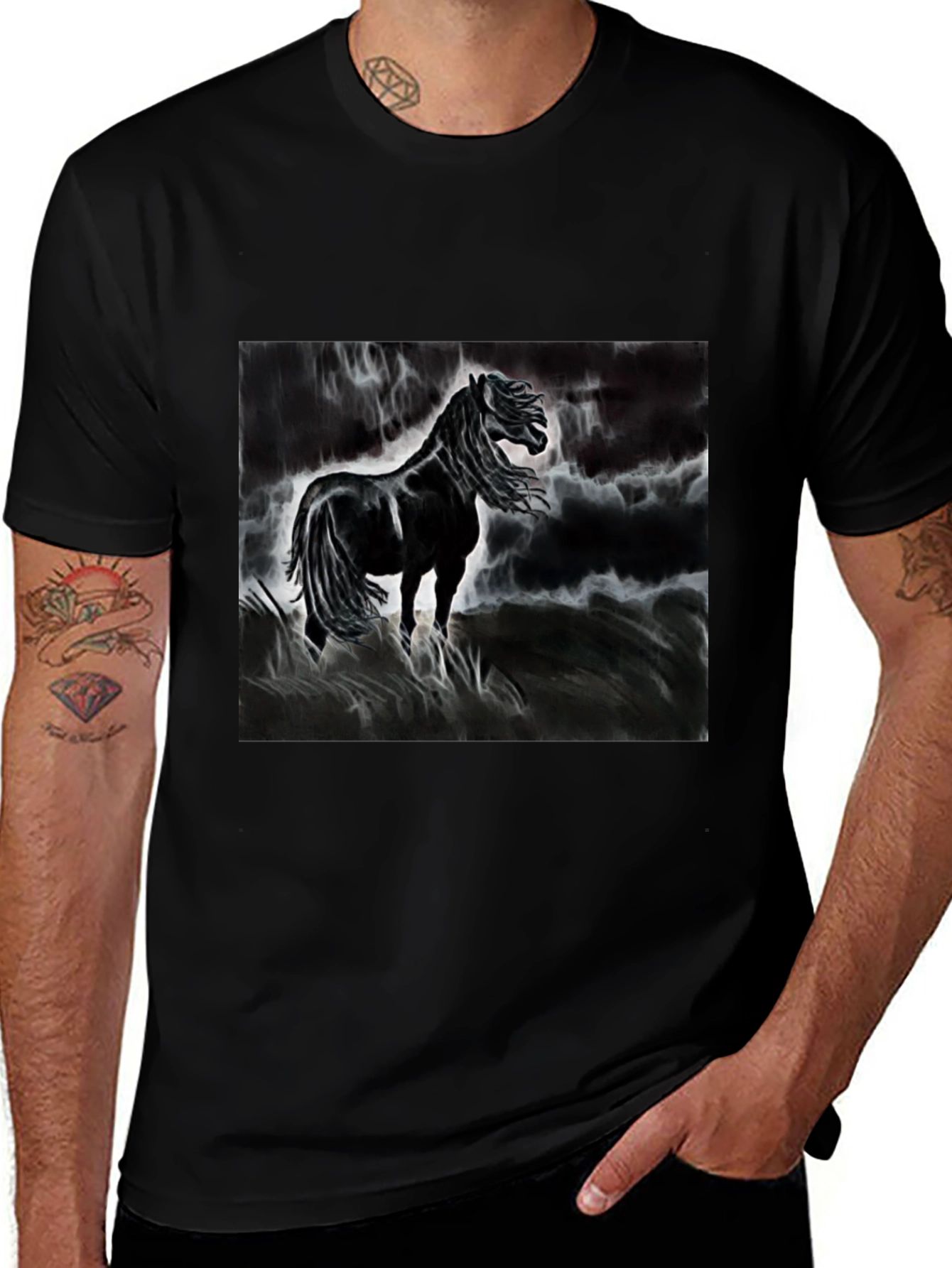 Variant 20 of Black Horse T-Shirt