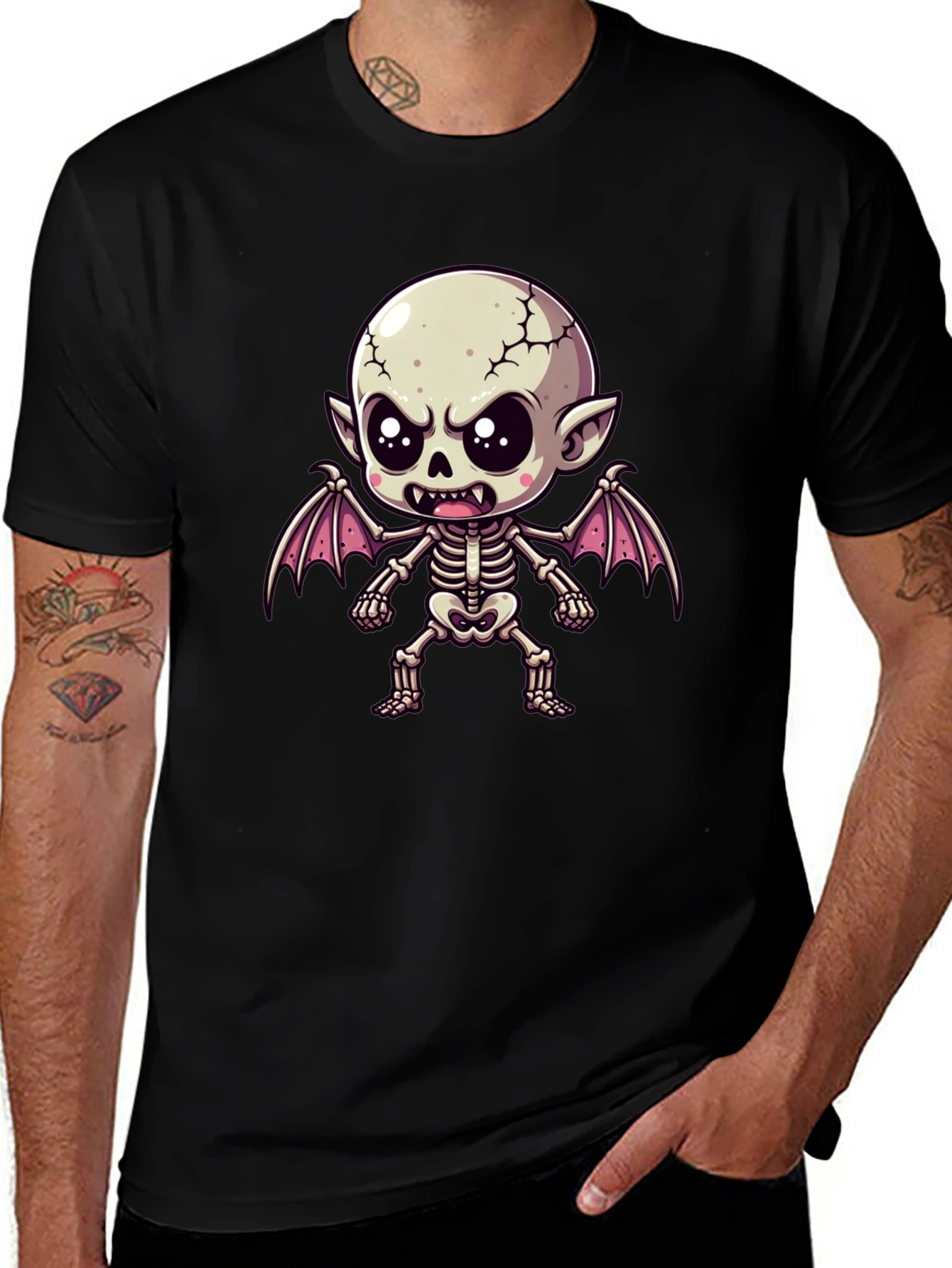 Variant 25 of Cartoon Vampire Skeleton Graphic Tee