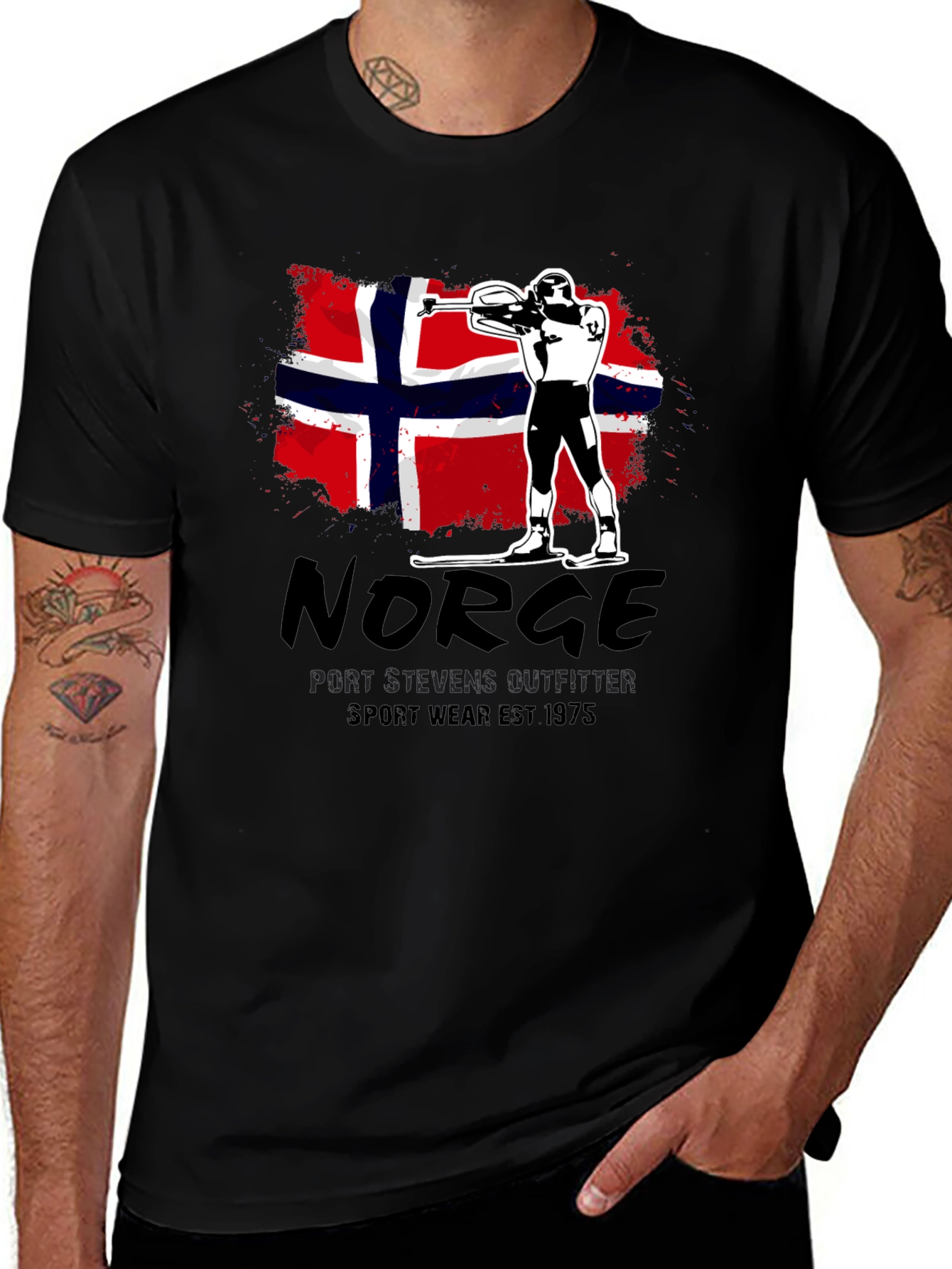 Variant 24 of Norway Biathlon T-Shirt, Sportswear Est. 1975