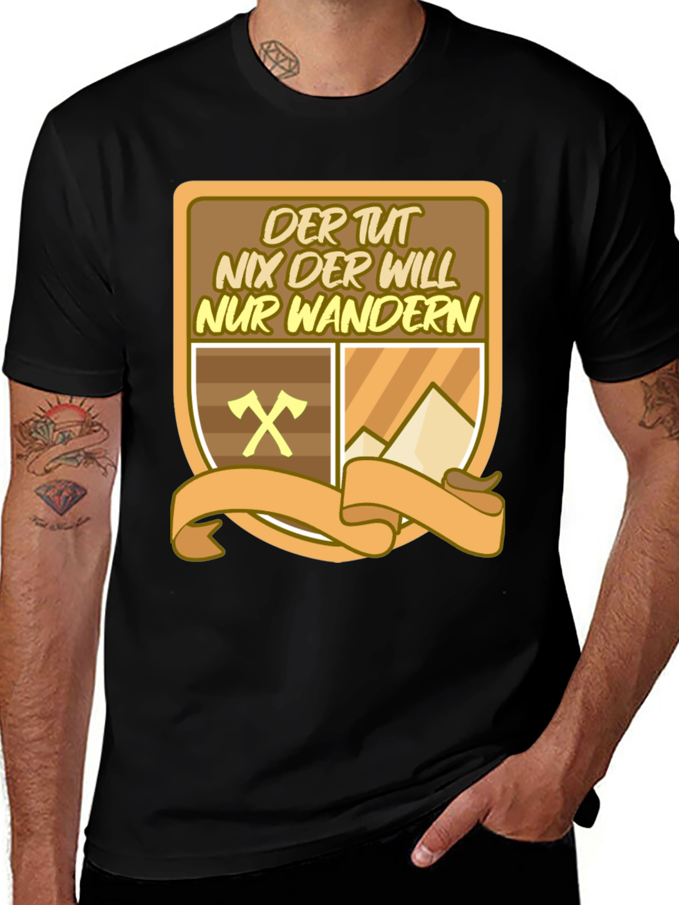 Variant 5 of Hiking Graphic T-Shirt - "Der Tut Nix Der Will Nur Wandern"