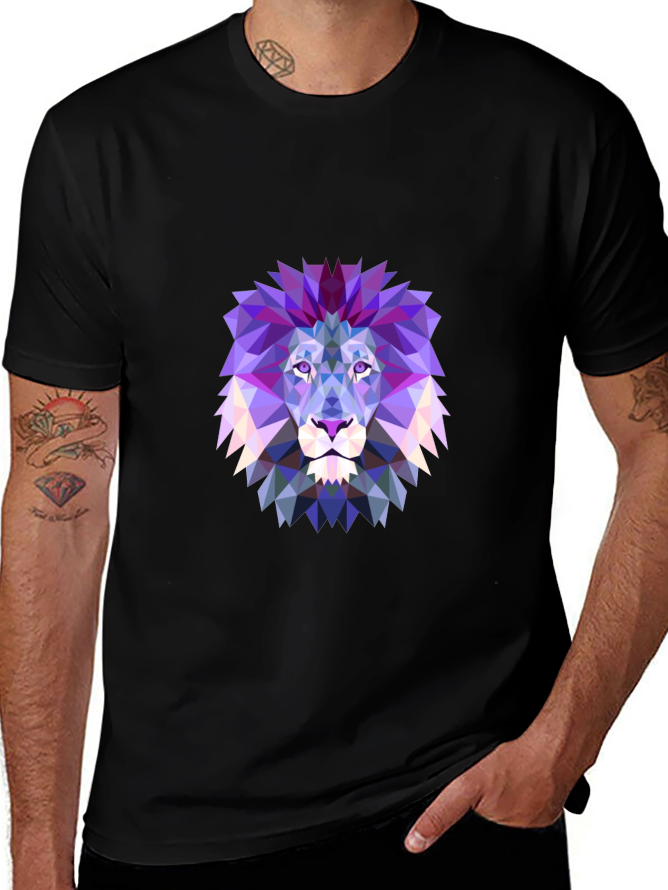 Variant 20 of Geometric Lion Graphic T-Shirt