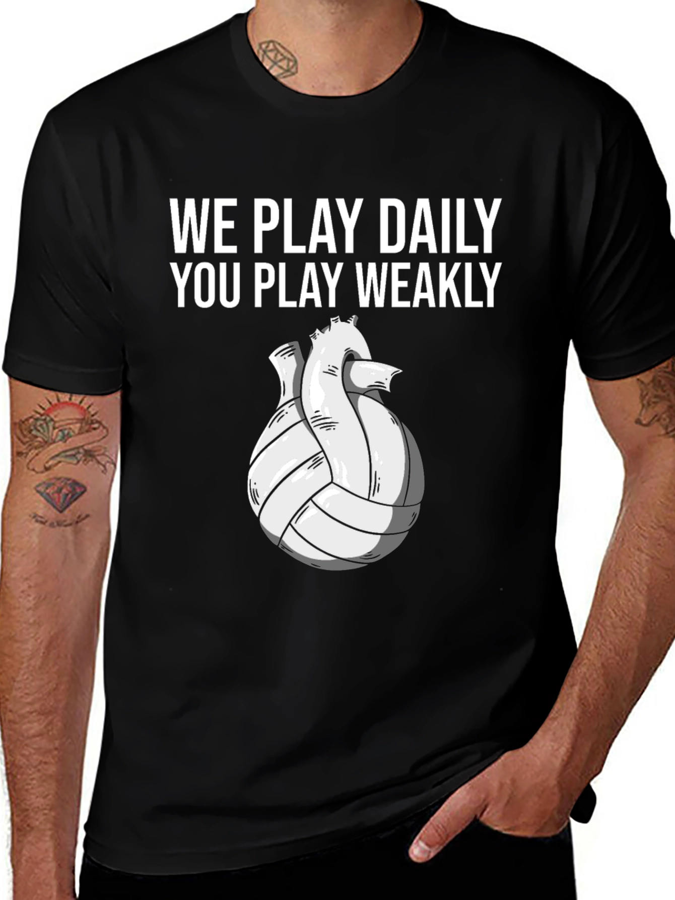 Variant 24 of We Play Daily Volleyball Heart T-Shirt