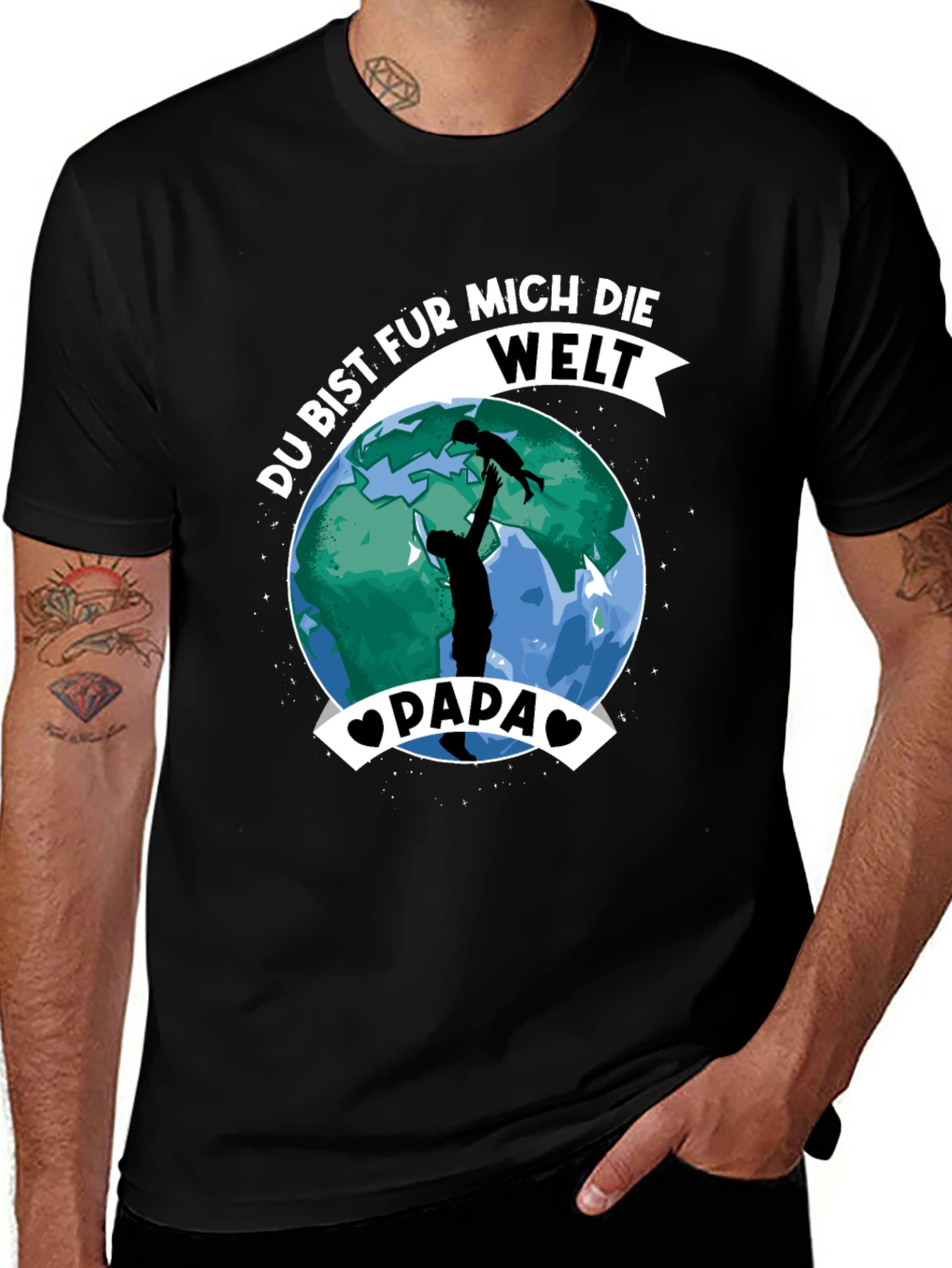 Variant 18 of Du Bist Fur Mich Die Welt Papa T-Shirt