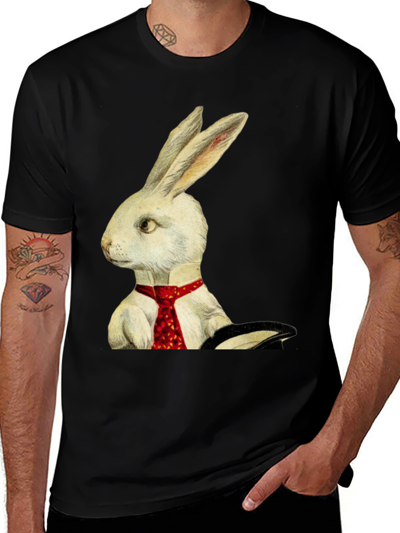 Variant 10 of Rabbit with Tie Graphic T-Shirt