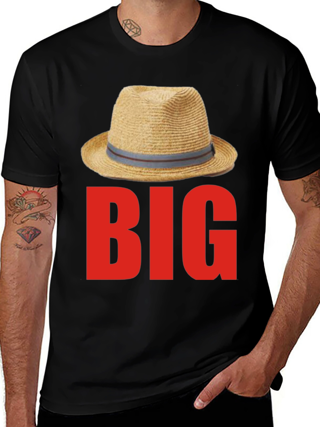 Variant 14 of Big Hat Graphic T-Shirt - Bold Statement Tee