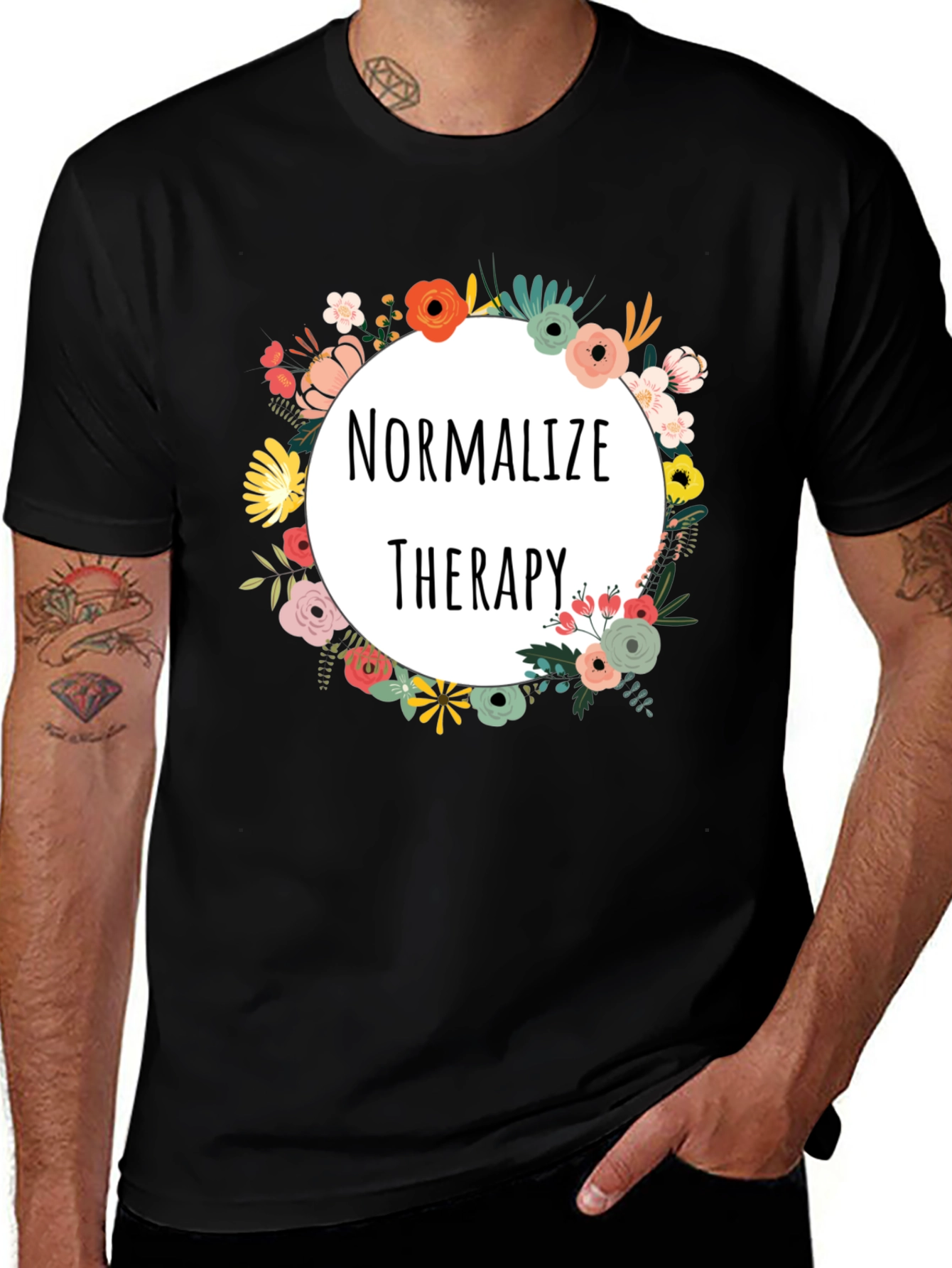 Variant 8 of Normalize Therapy Floral T-Shirt