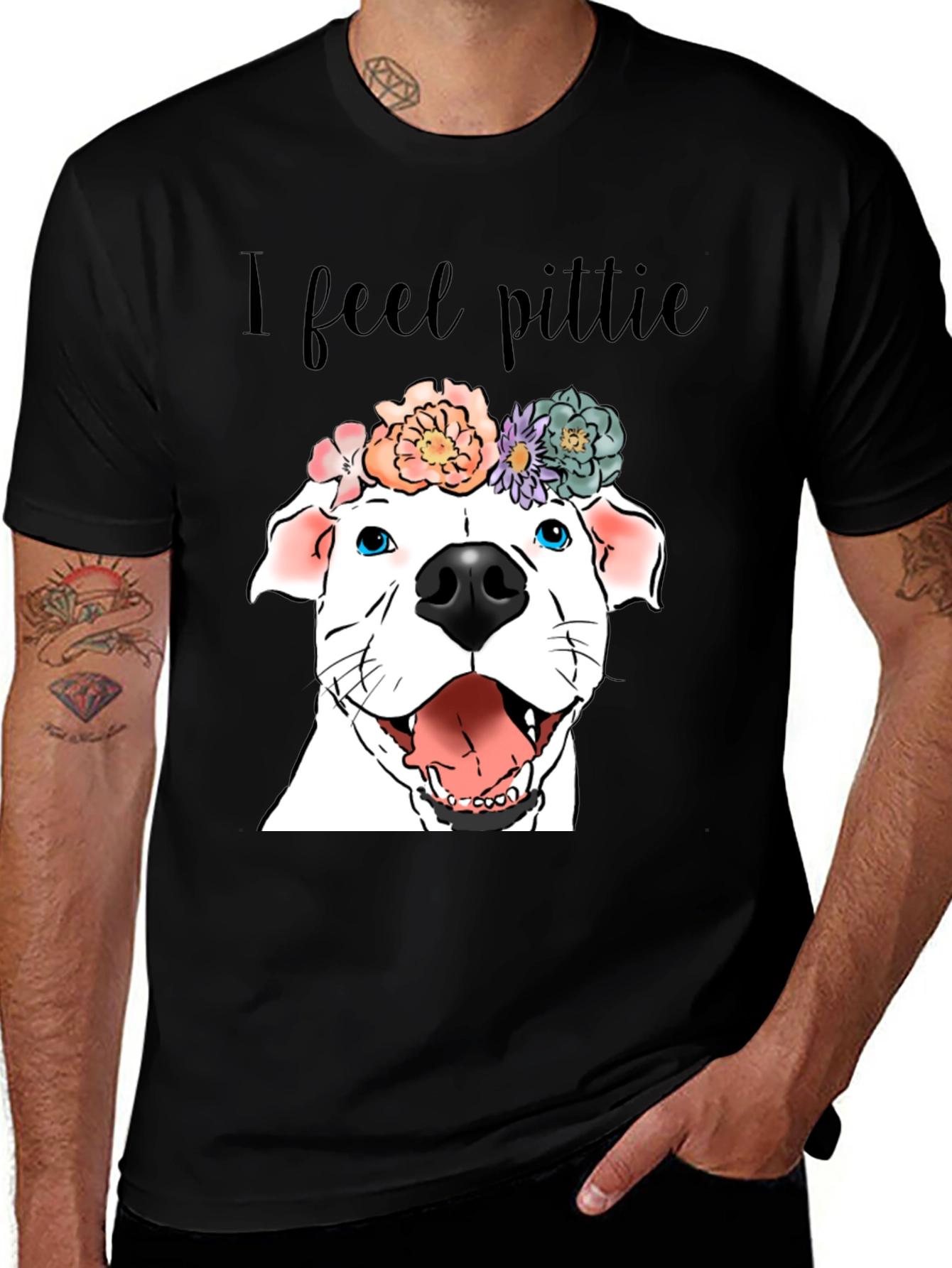 I Feel Pittie Dog Graphic T-Shirt