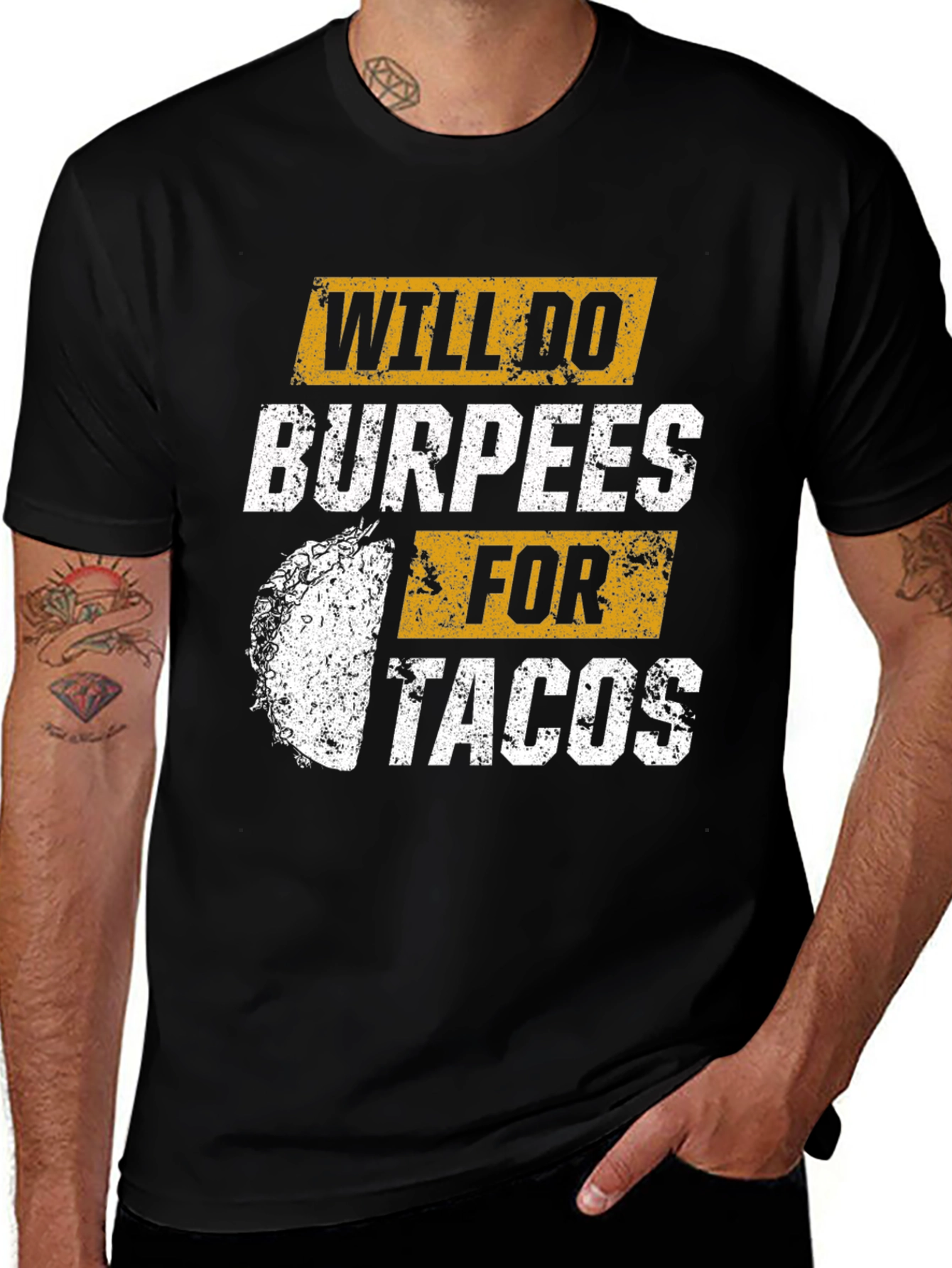 Variant 21 of Burpees for Tacos Graphic Tee