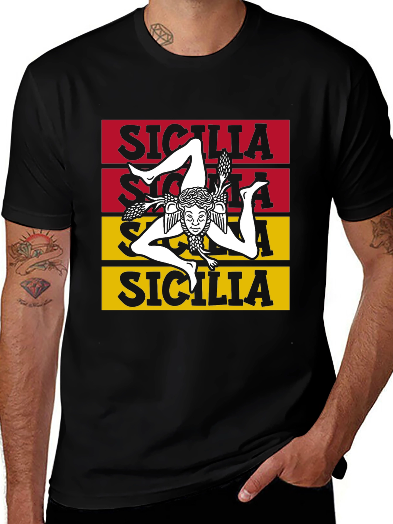 Sicilia Trinacria T-Shirt - Sicilian Pride