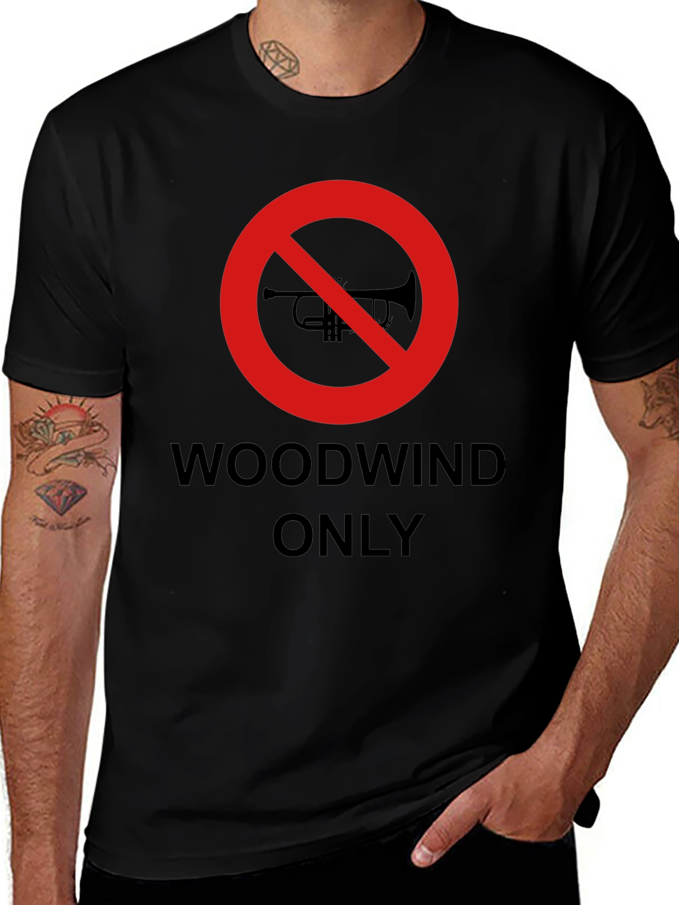 Variant 17 of Woodwind Only Black T-Shirt