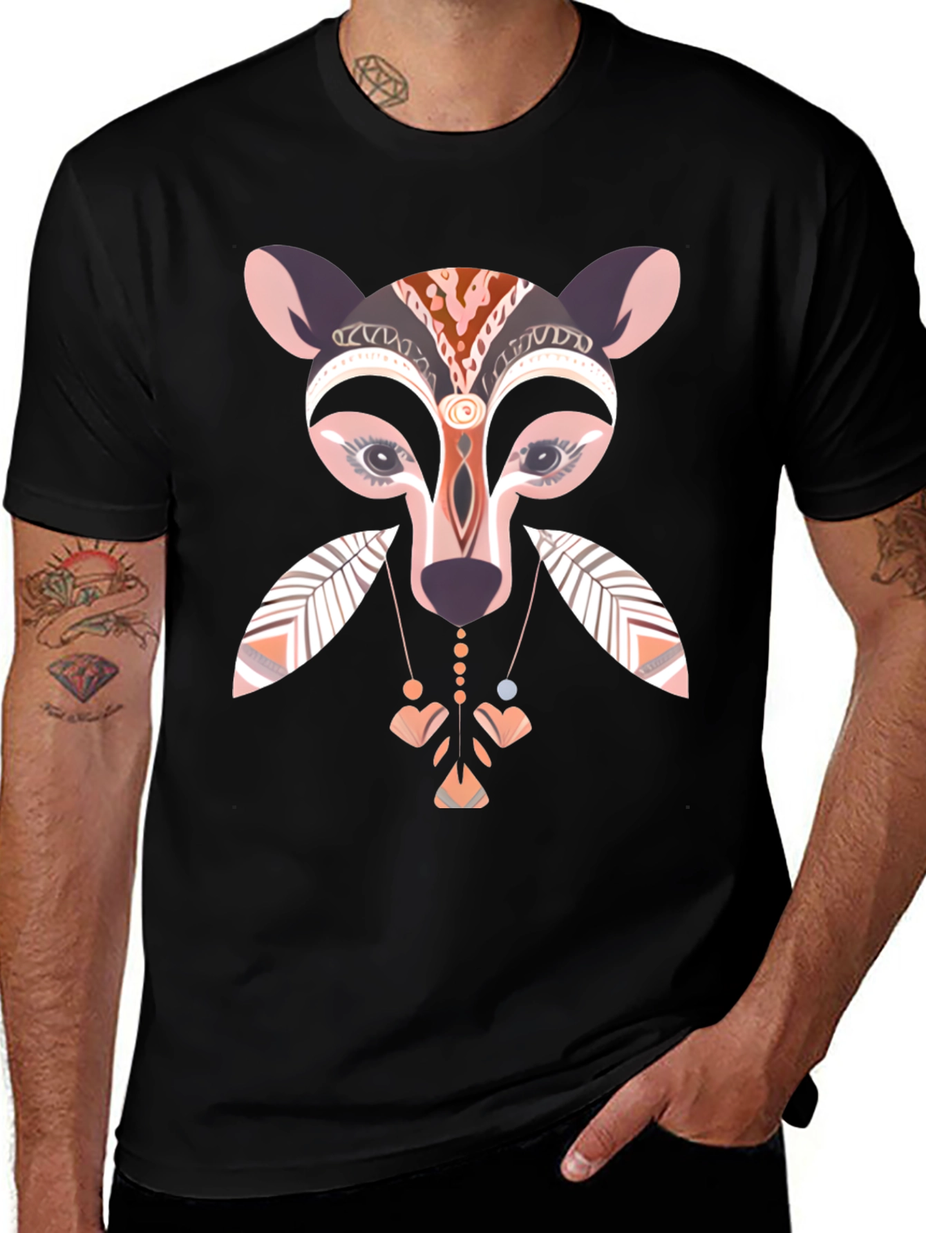 Variant 19 of Tribal Fox Graphic Tee - Stylish Animal Print Shirt