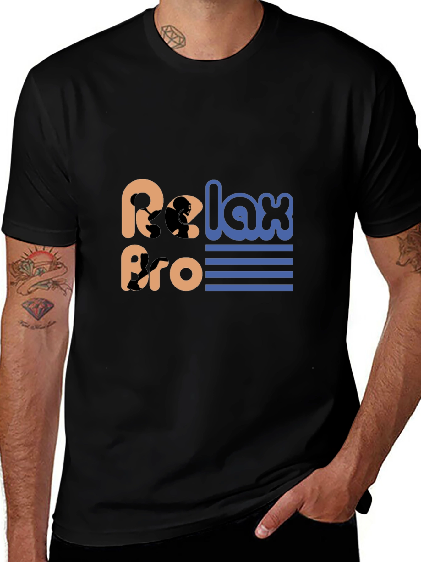 Variant 23 of Relax Pro Black Graphic T-Shirt