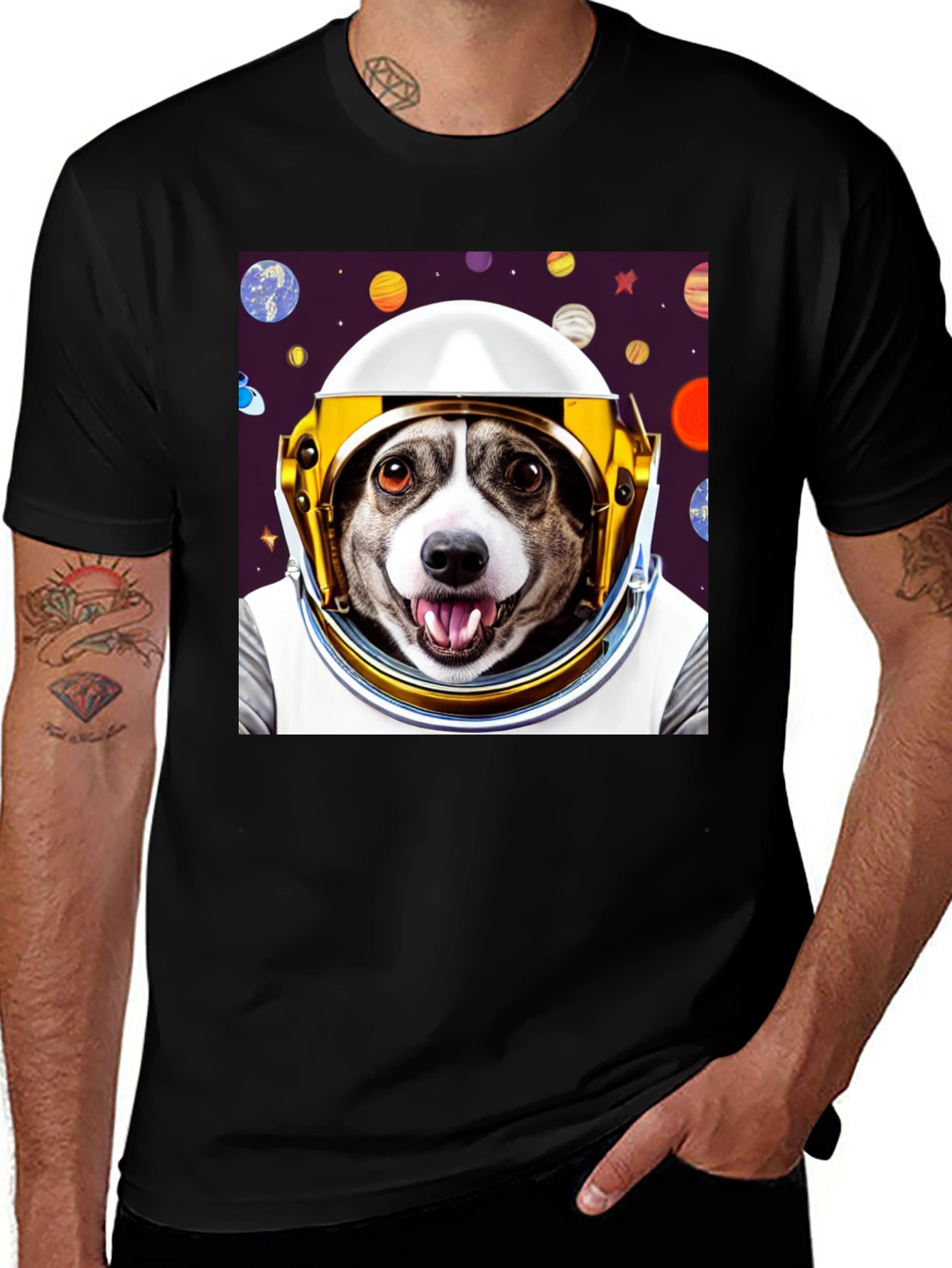 Variant 2 of Dog Astronaut Graphic Tee - Space Pup T-Shirt