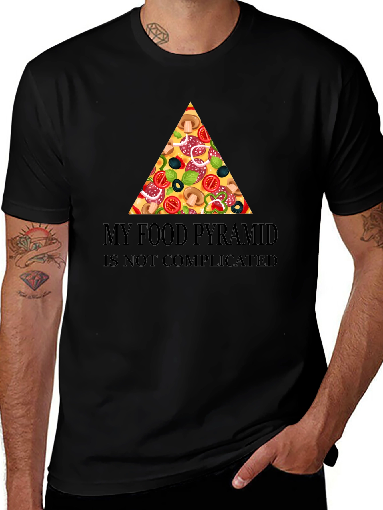 Pizza Pyramid T-Shirt - "My Food Pyramid"