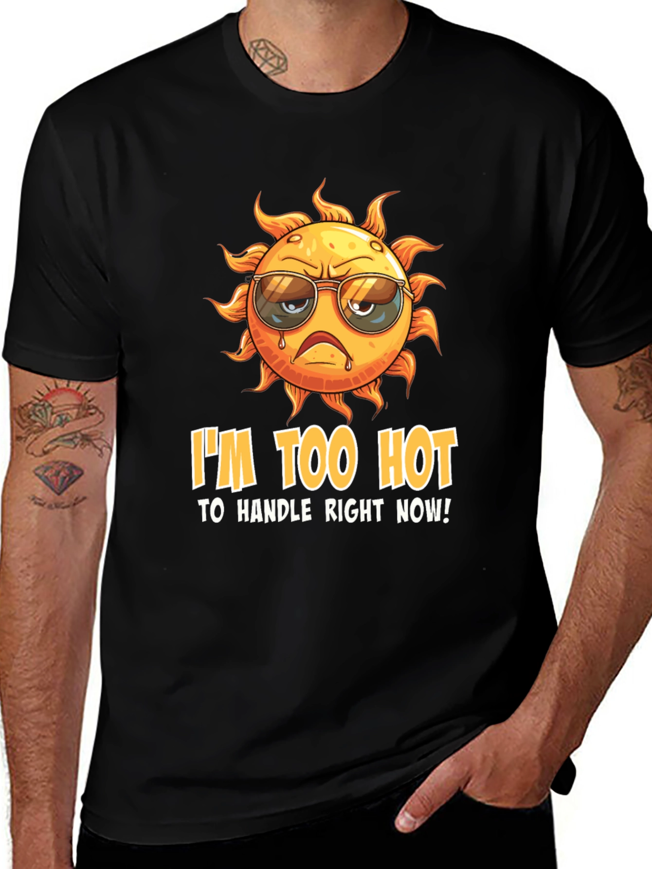 Variant 18 of I'm Too Hot to Handle Funny Graphic Tee