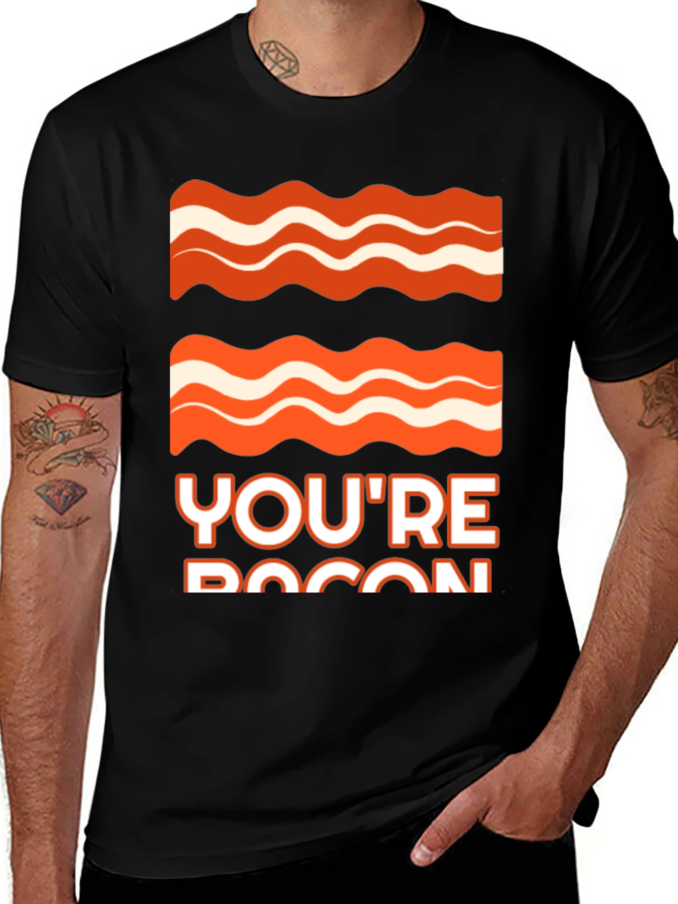 Variant 4 of Bacon Lover T-Shirt - You're Bacon Me Crazy!