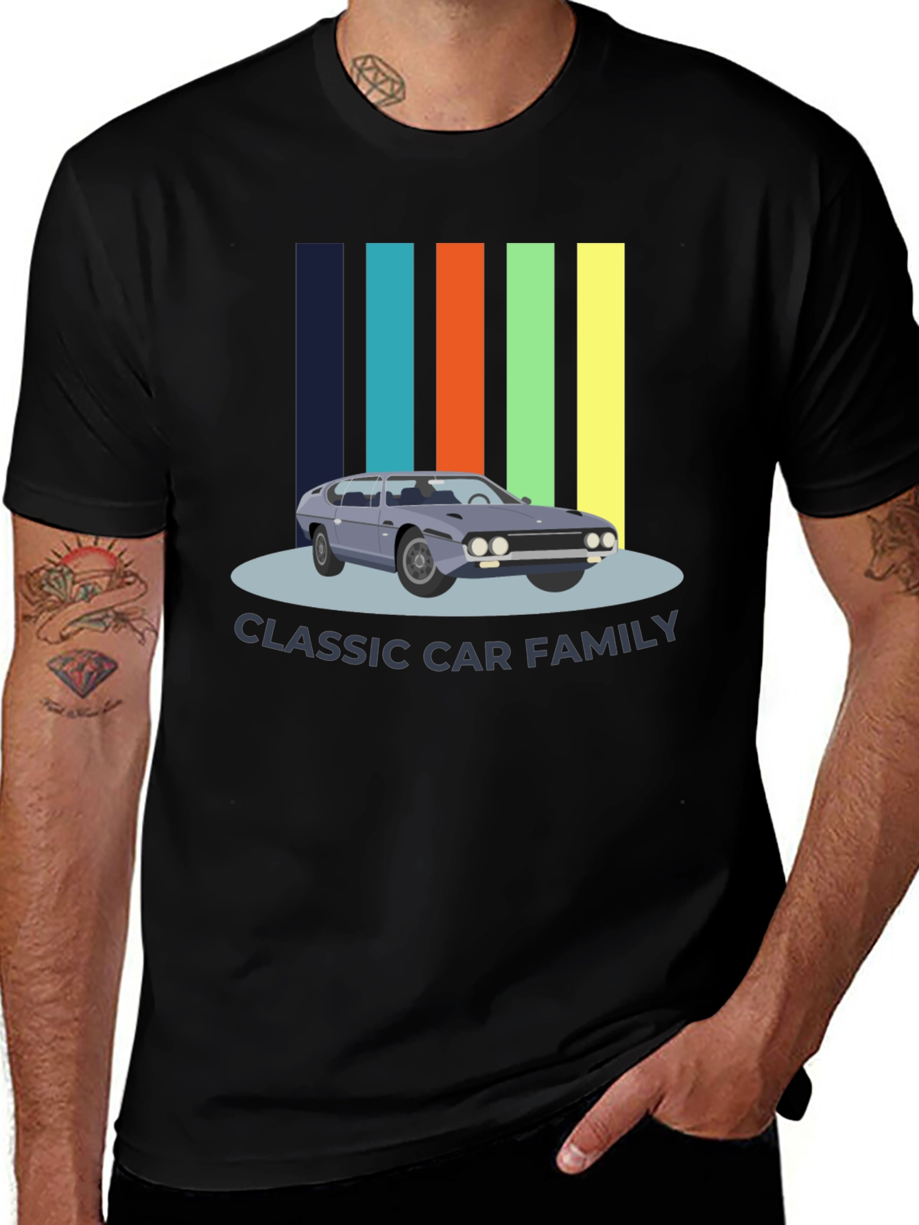 Variant 3 of Classic Car Family T-Shirt - Vintage Auto Design