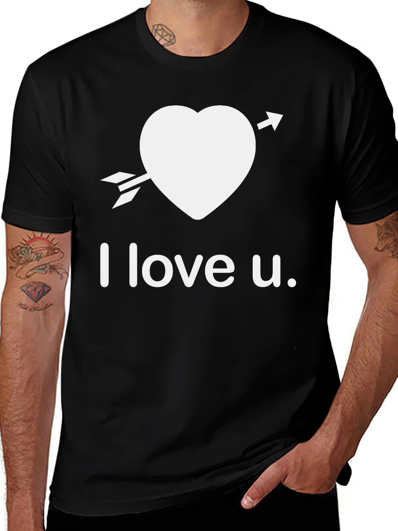 Variant 5 of I Love U Arrow Heart Graphic T-Shirt