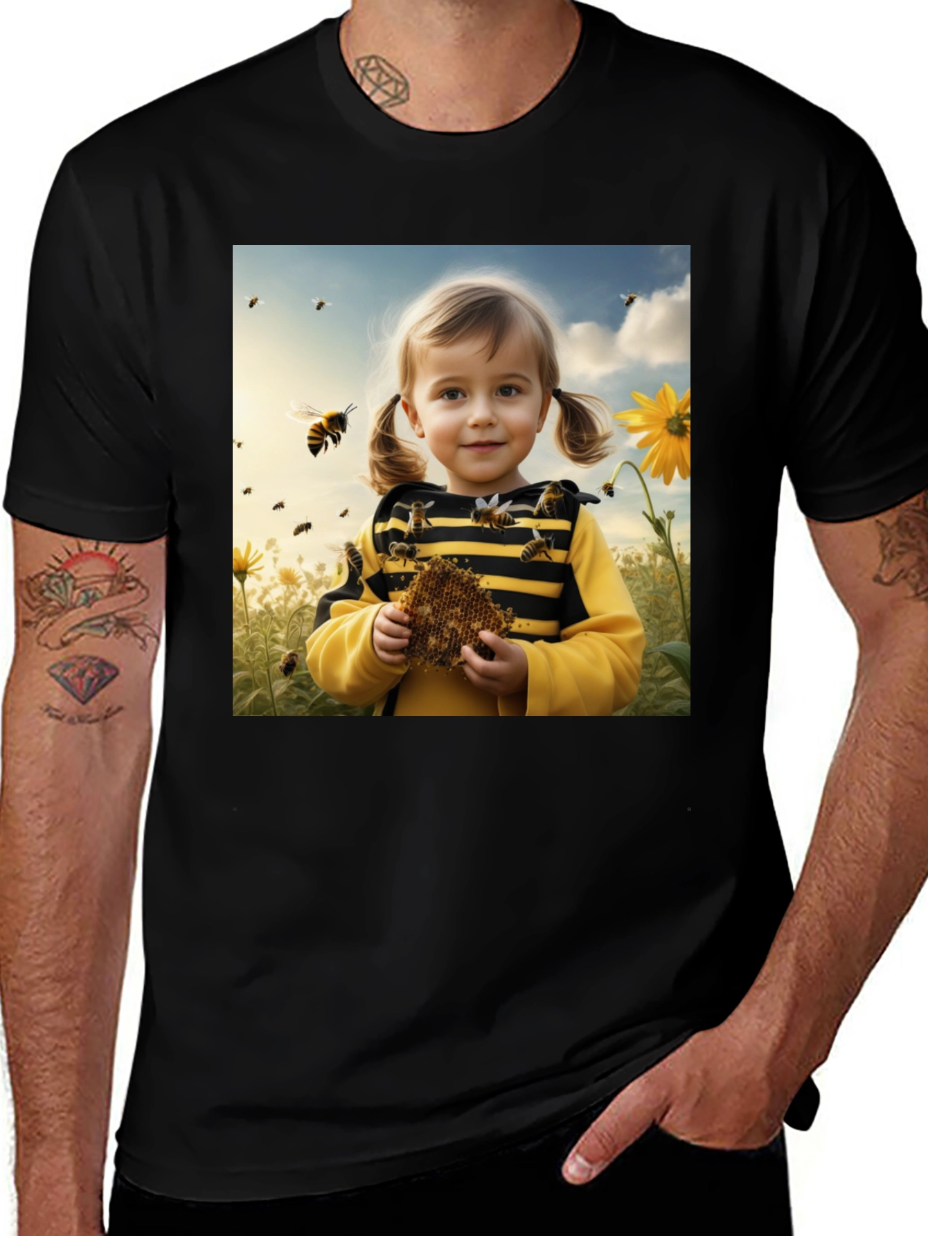 Variant 20 of Cute Bee Girl T-Shirt