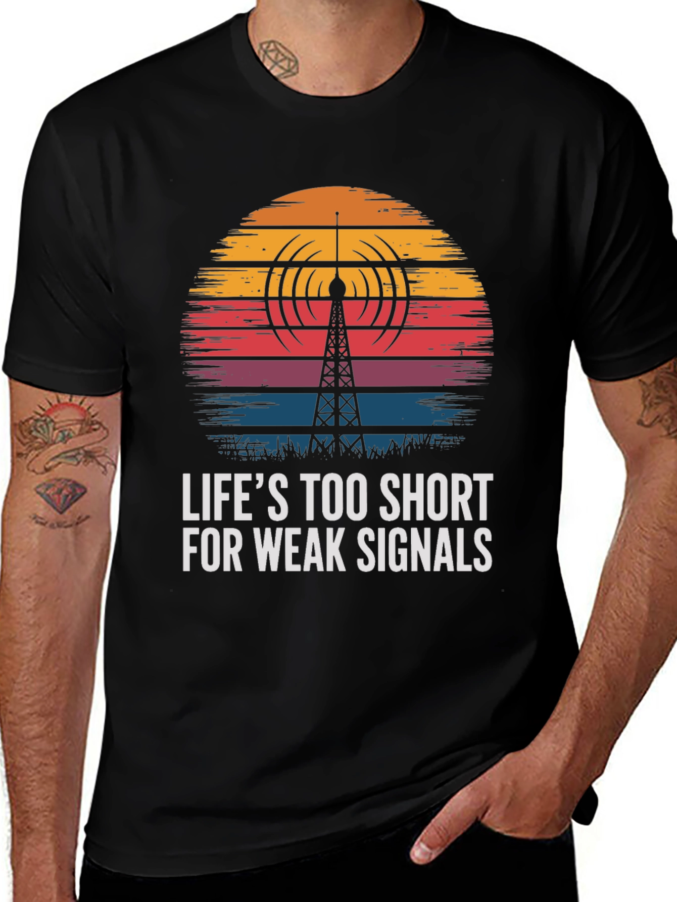 Variant 18 of Life's Too Short for Weak Signals T-Shirt