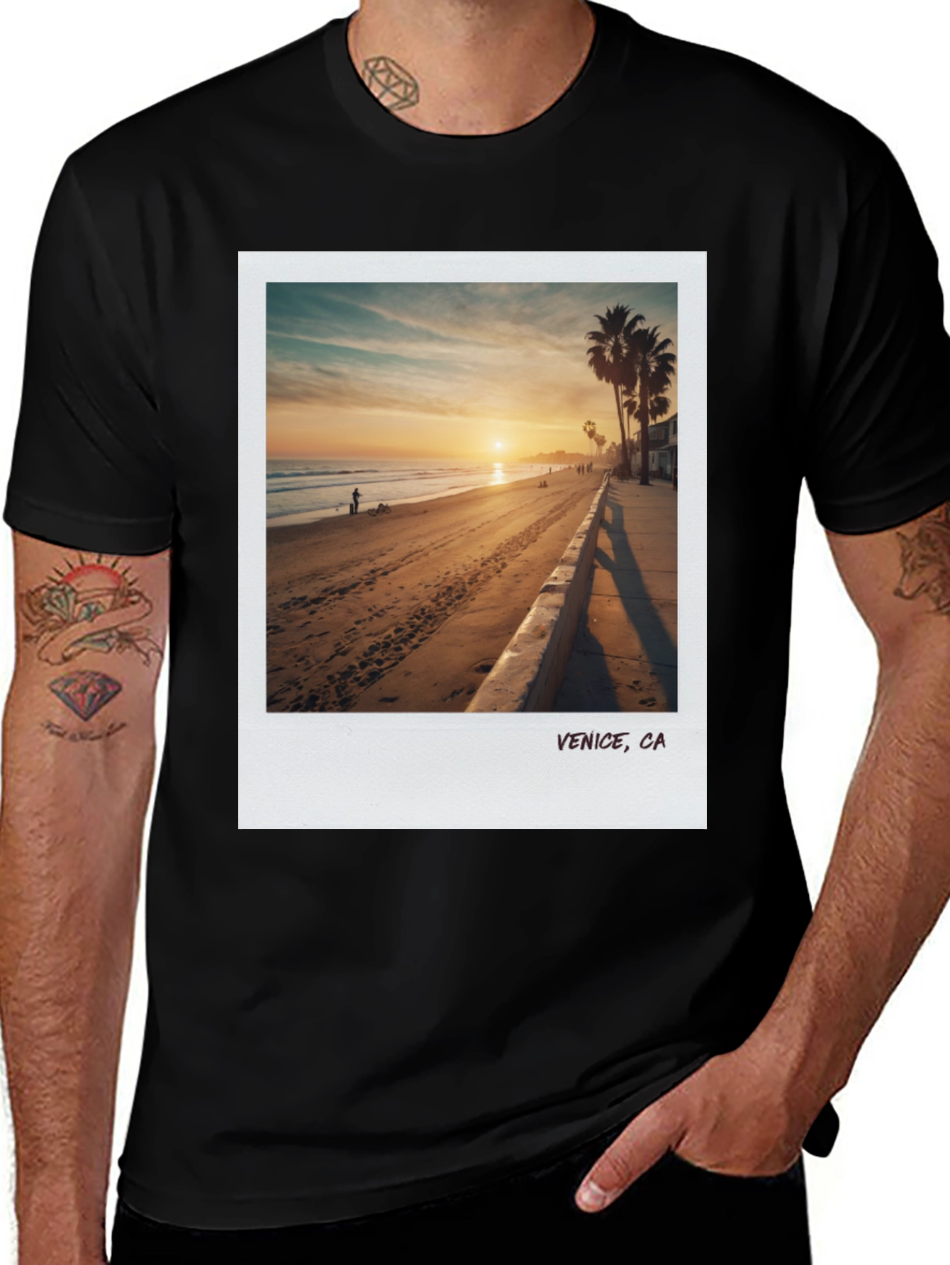 Variant 27 of Venice Beach CA Sunset T-Shirt
