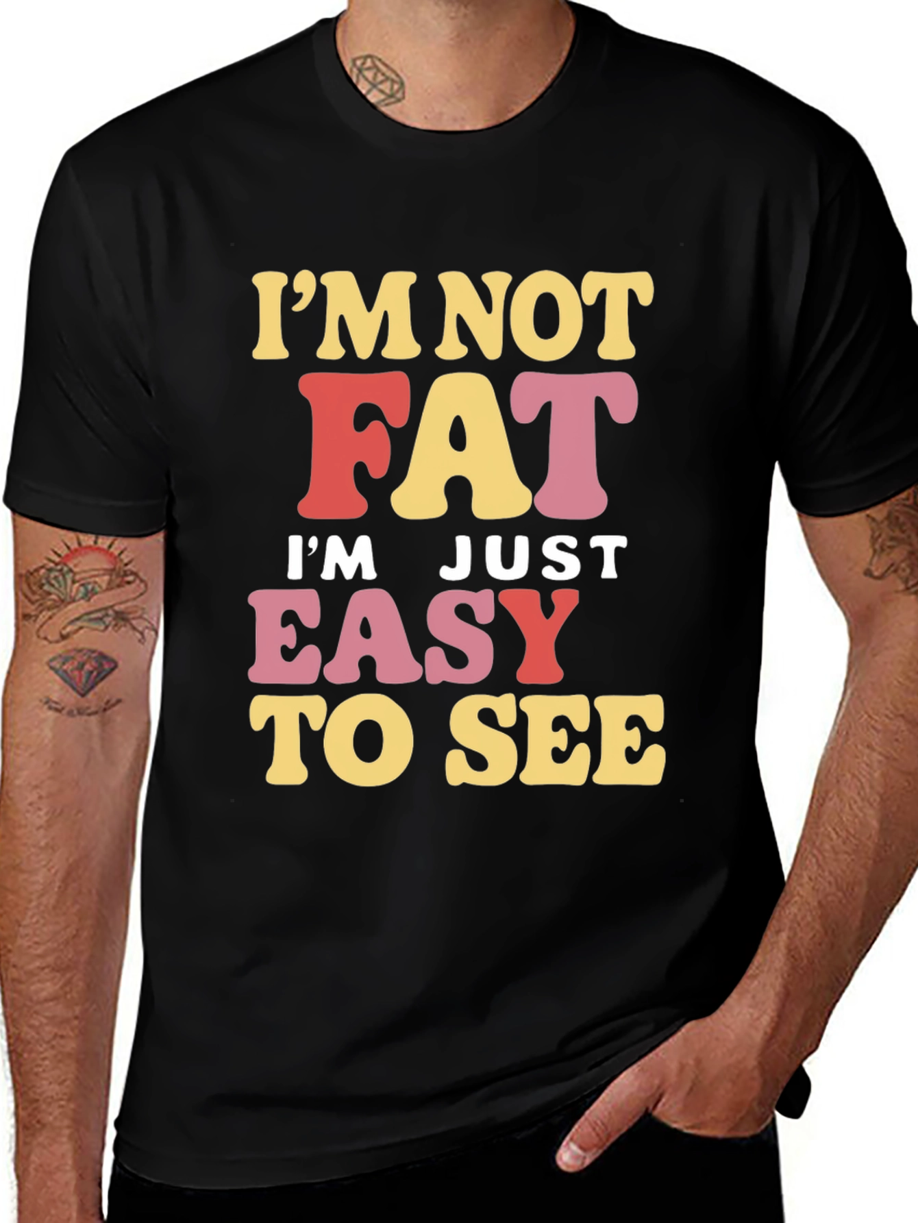 Variant 13 of Funny 'I'm Not Fat' Graphic Tee