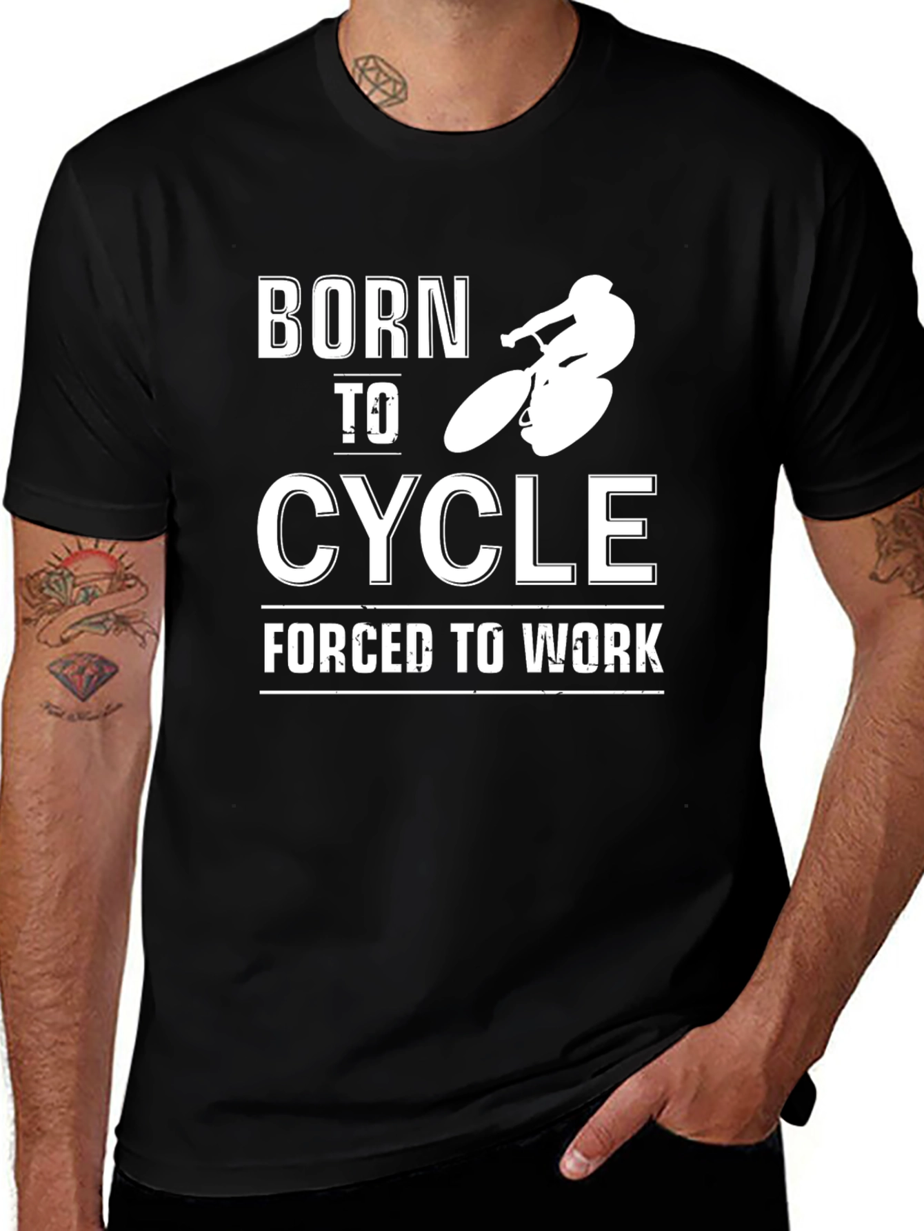 Variant 28 of Born to Cycle T-Shirt: Funny Cyclist Gift