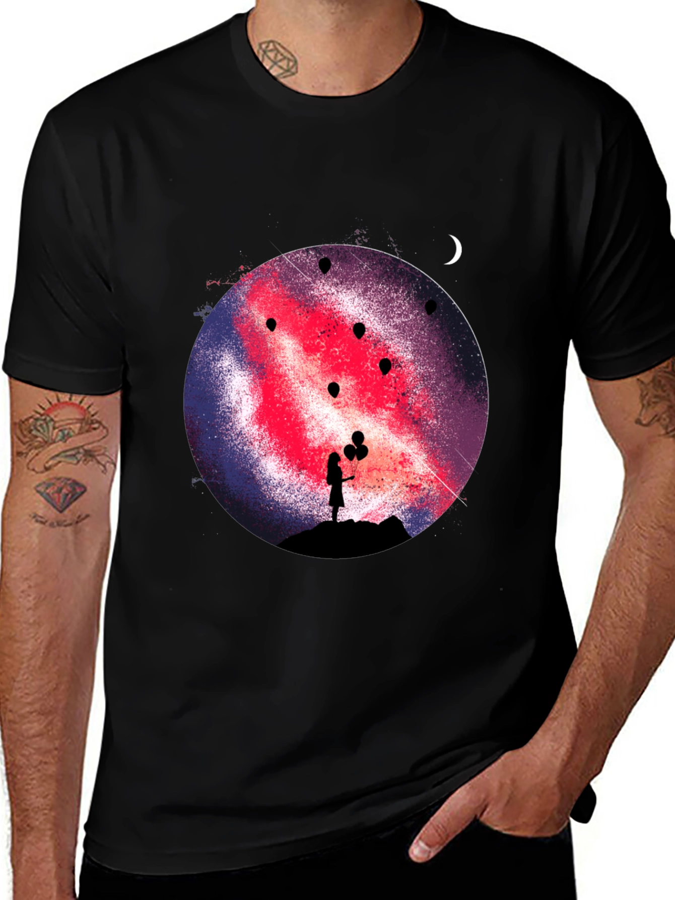 Variant 26 of Galaxy Girl Graphic Print Tee