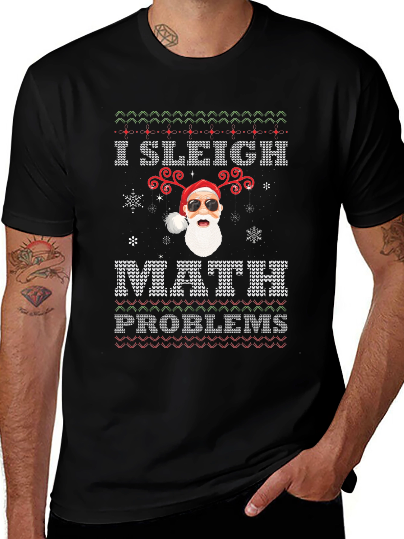 Variant 27 of I Sleigh Math Problems T-Shirt - Santa Edition