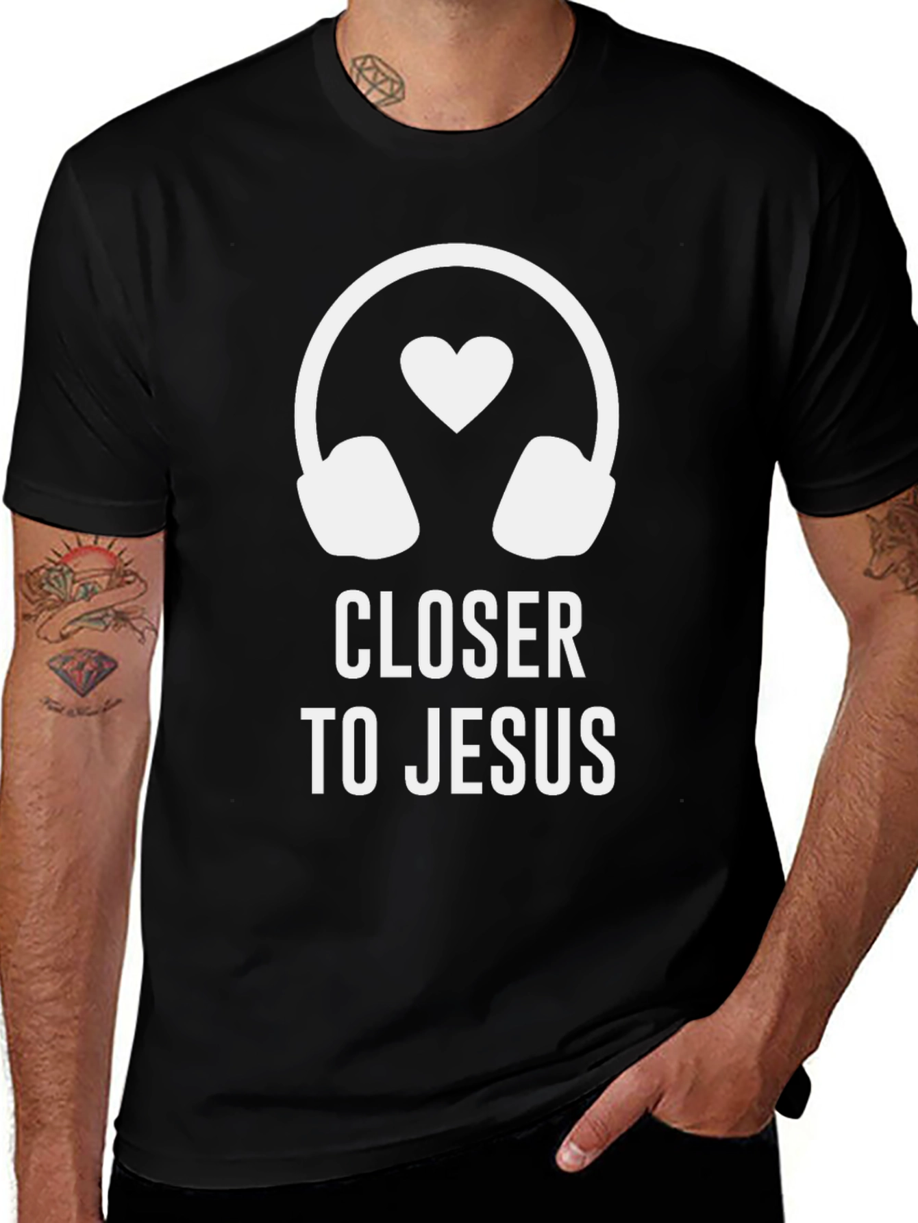 Variant 5 of Closer to Jesus Music Lover T-Shirt