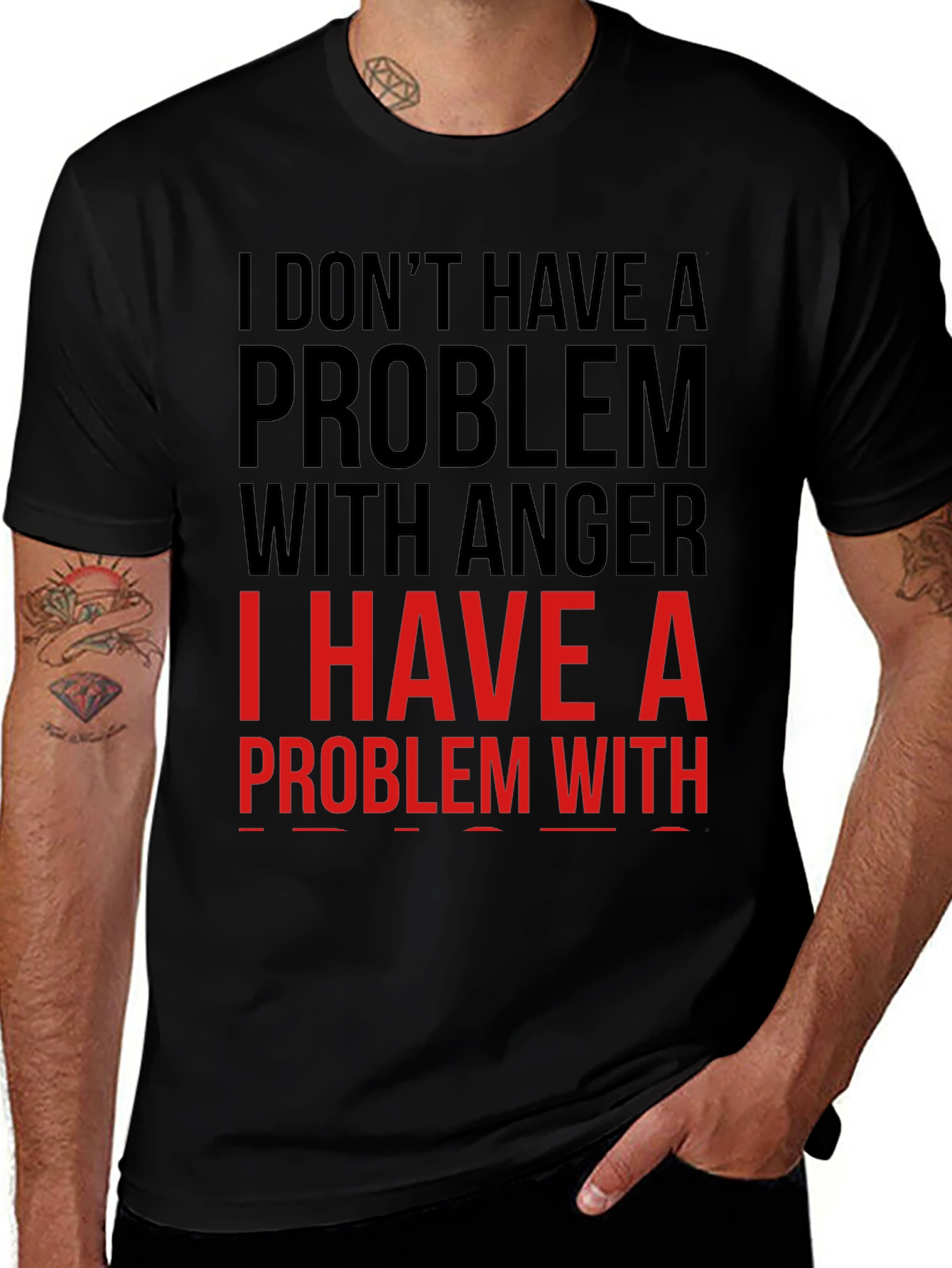 Variant 5 of Funny Anger Problem T-Shirt - Sarcastic Humor Tee