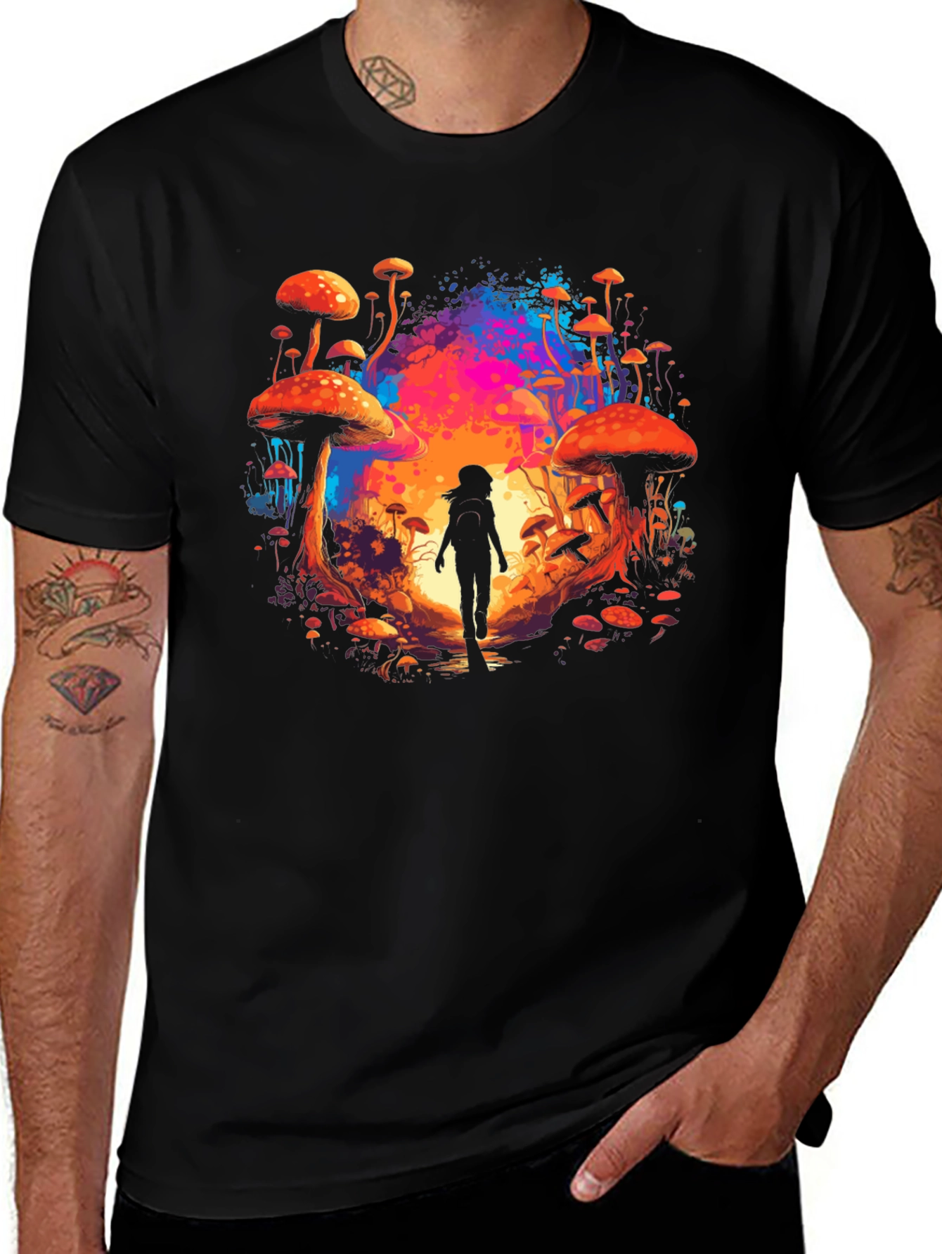 Variant 18 of Mushroom Forest Graphic Tee - Stylish & Unique Design