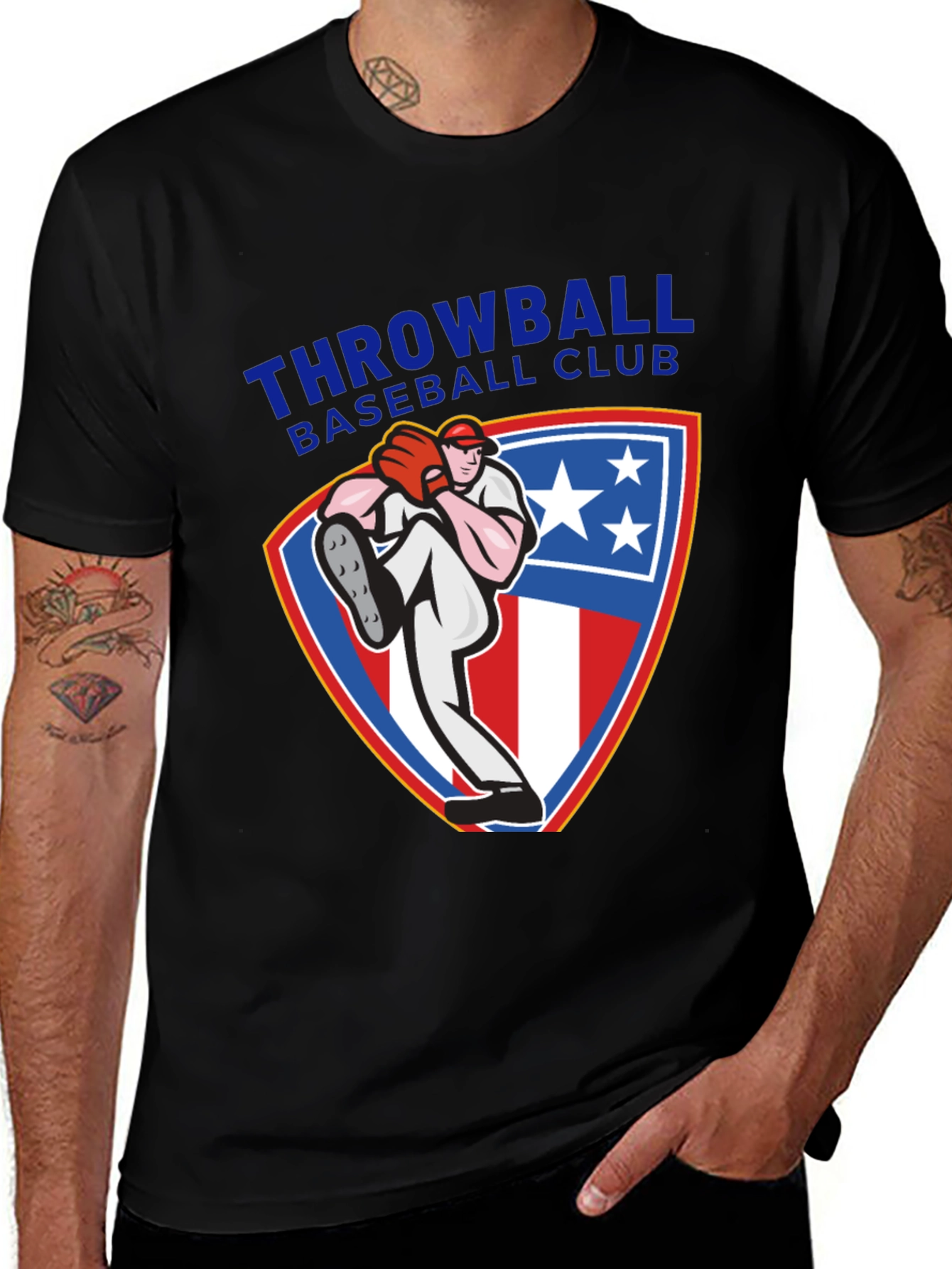 Variant 25 of Throwball Baseball Club T-Shirt