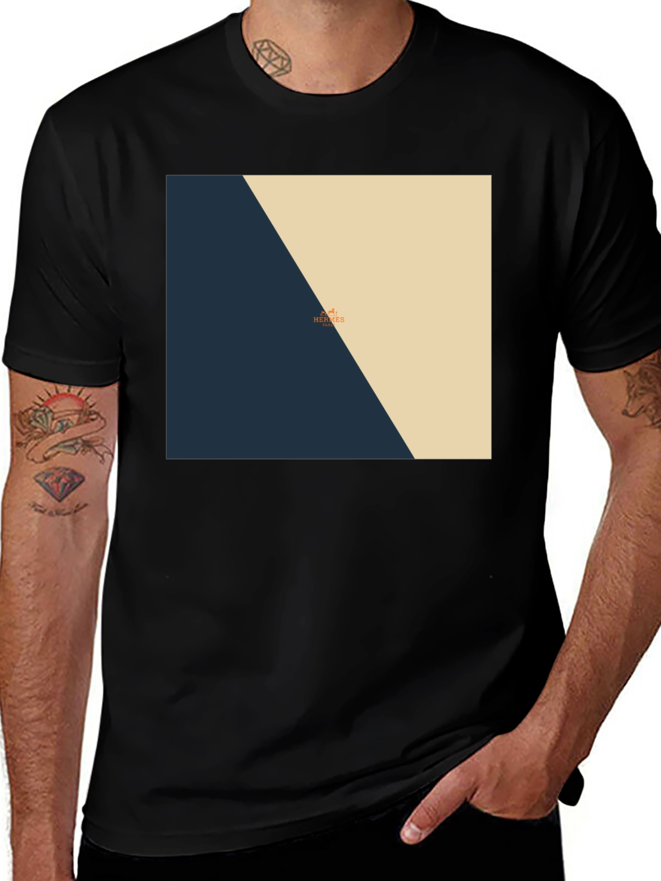 Variant 16 of Modern Two-Tone Graphic Tee