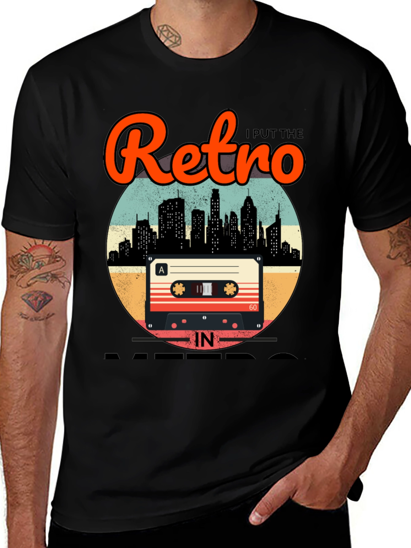 Variant 7 of Retro Cassette Tape Graphic T-Shirt