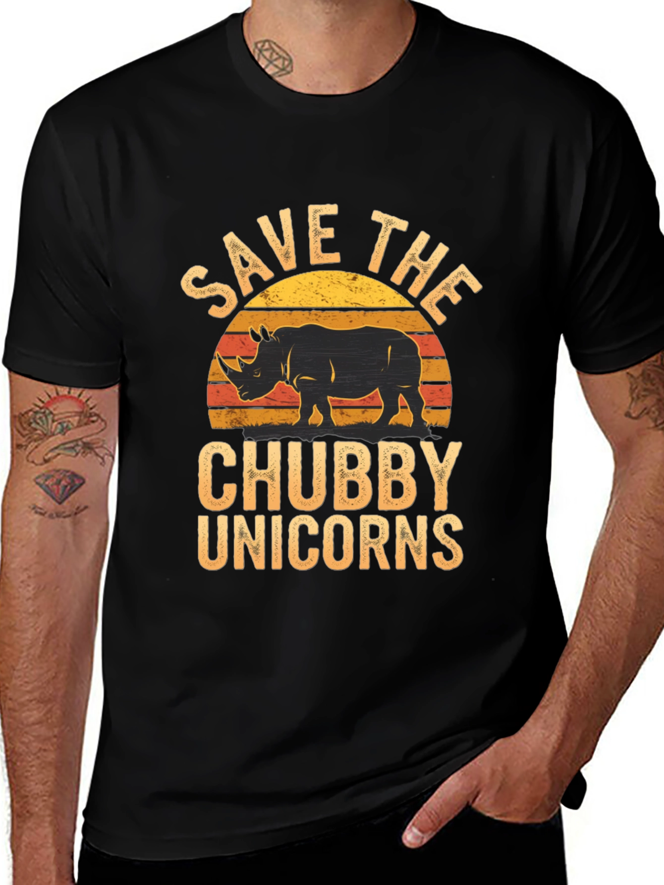 Variant 28 of Save the Chubby Unicorns Rhino T-Shirt